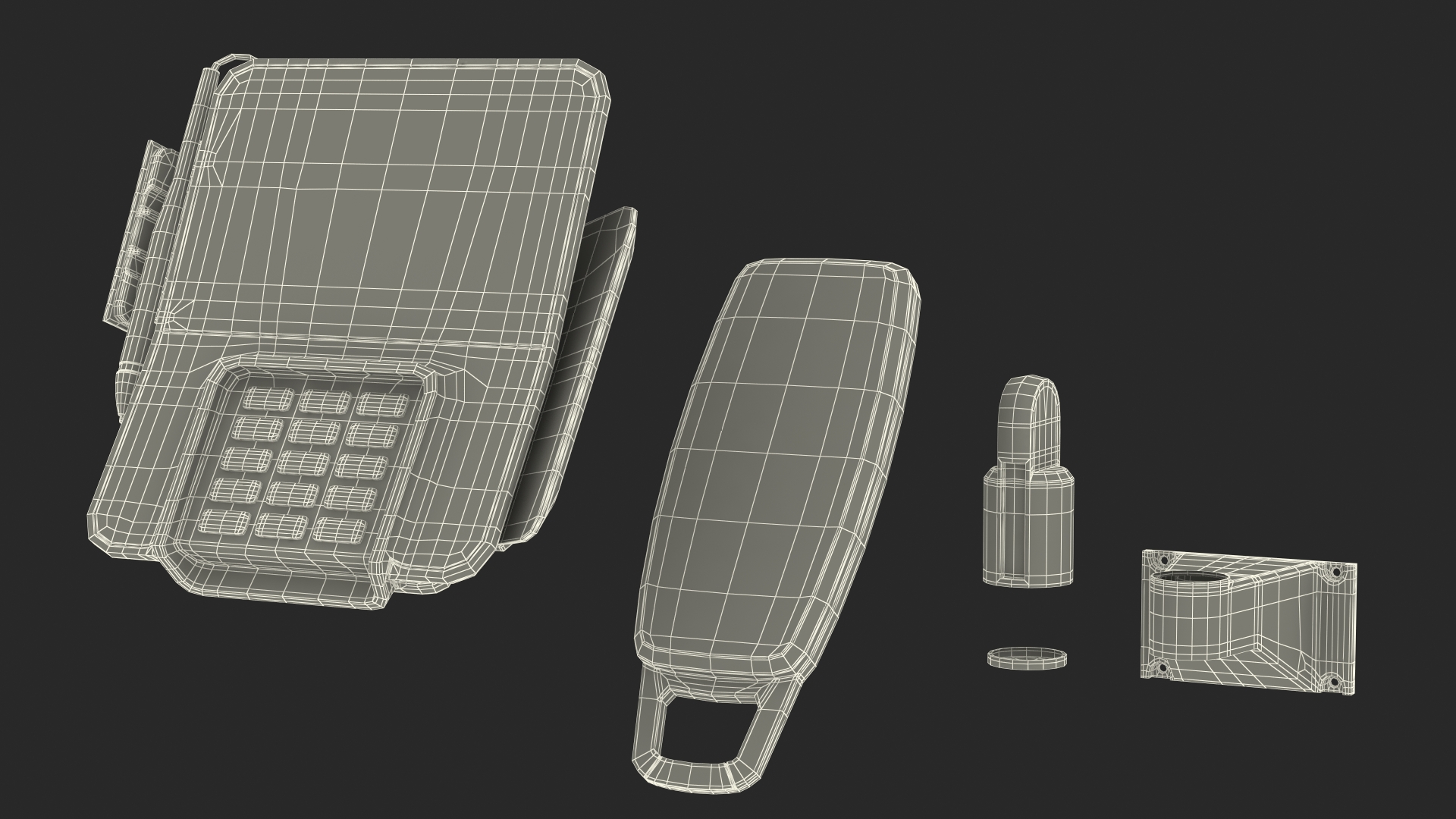 Verifone M400 Card Terminal Carrying Wall Bracket 3D model