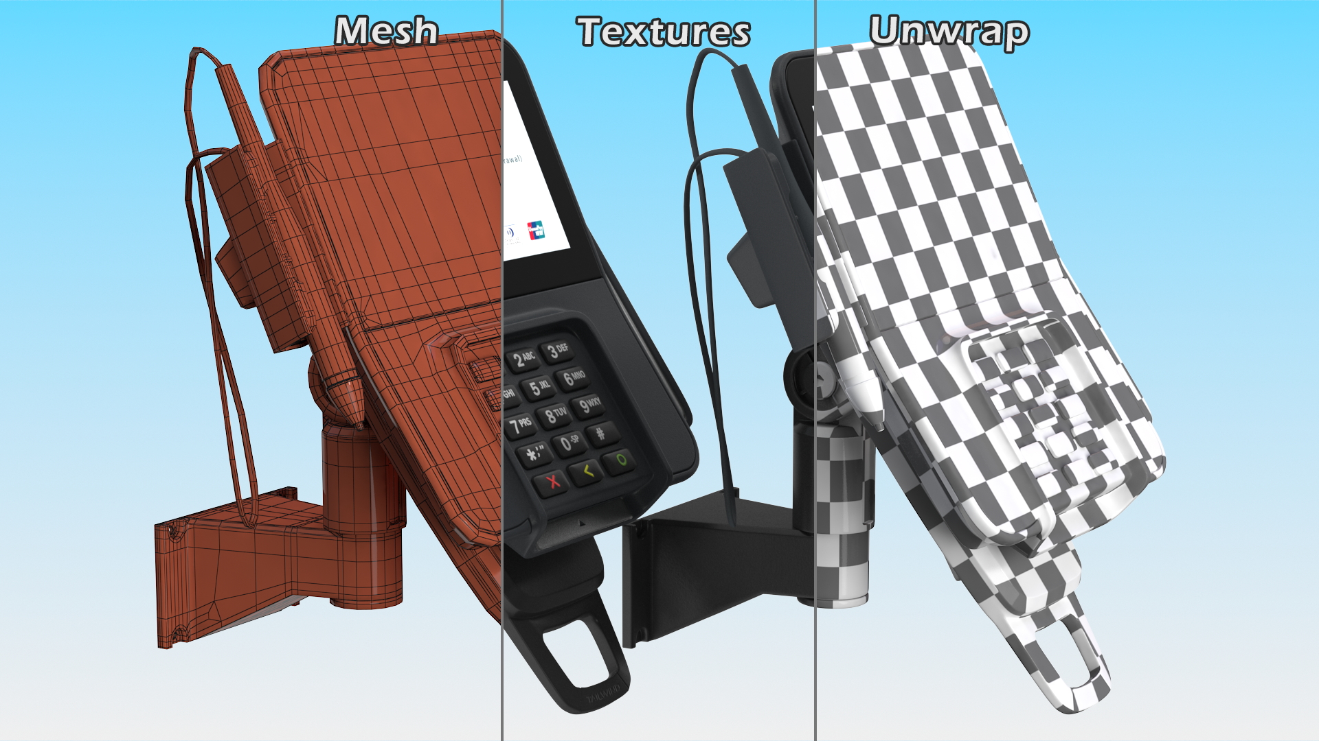 Verifone M400 Card Terminal Carrying Wall Bracket 3D model