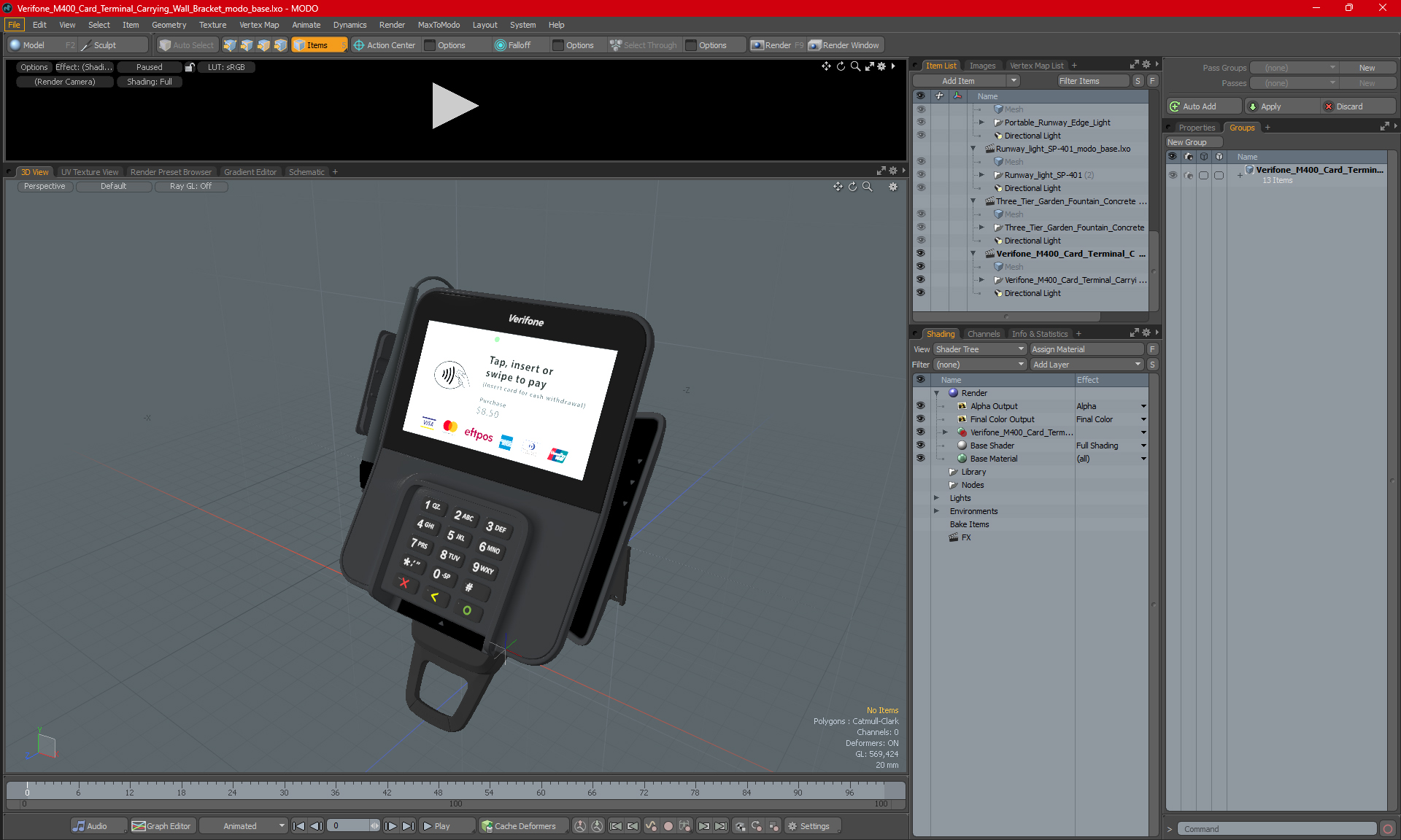 Verifone M400 Card Terminal Carrying Wall Bracket 3D model