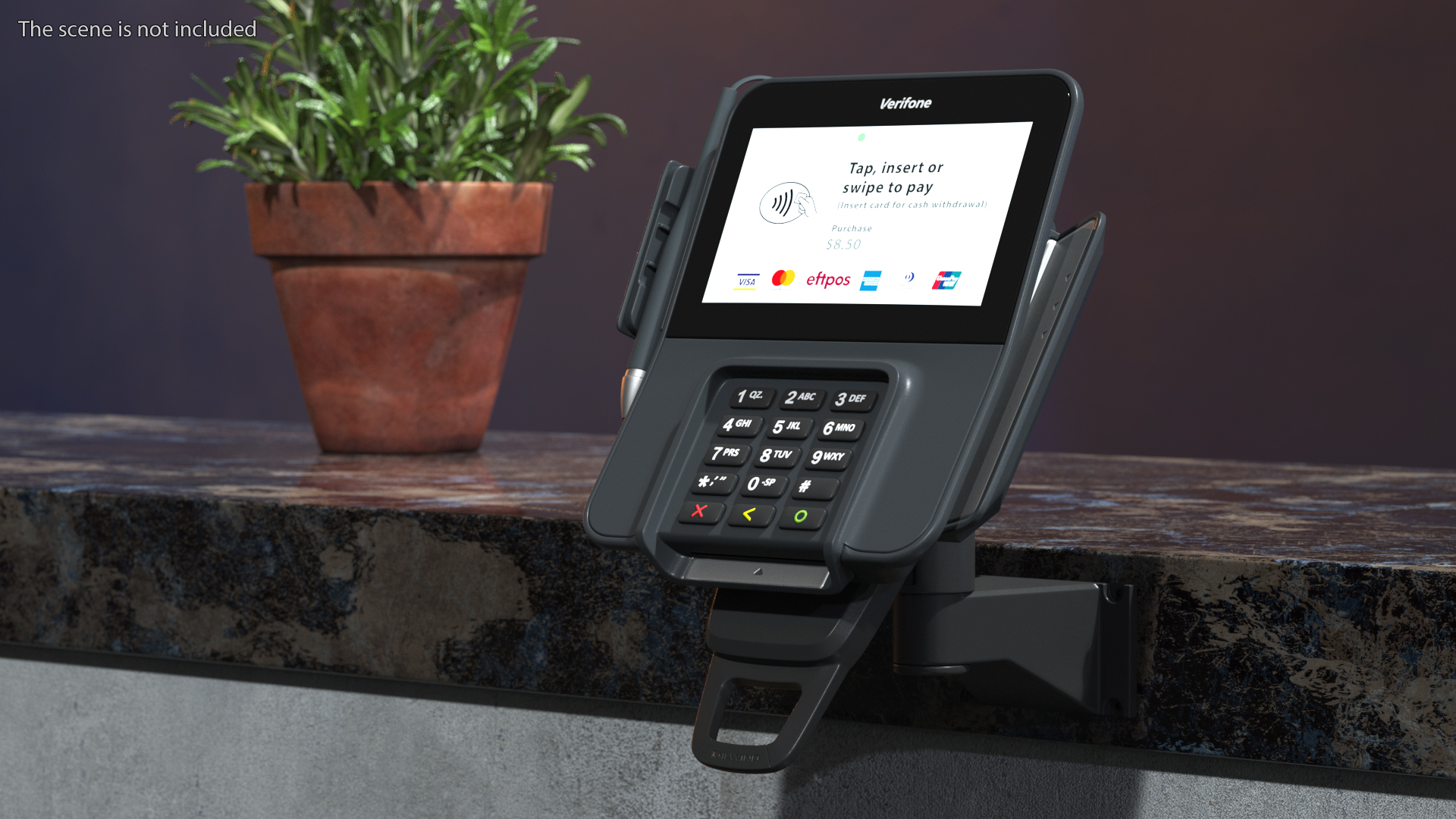 Verifone M400 Card Terminal Carrying Wall Bracket 3D model