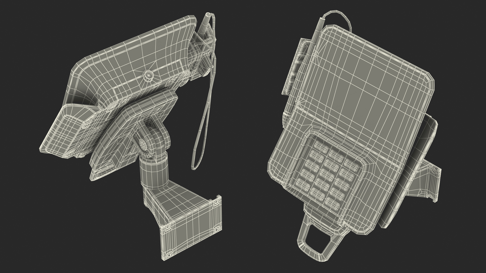 Verifone M400 Card Terminal Carrying Wall Bracket 3D model