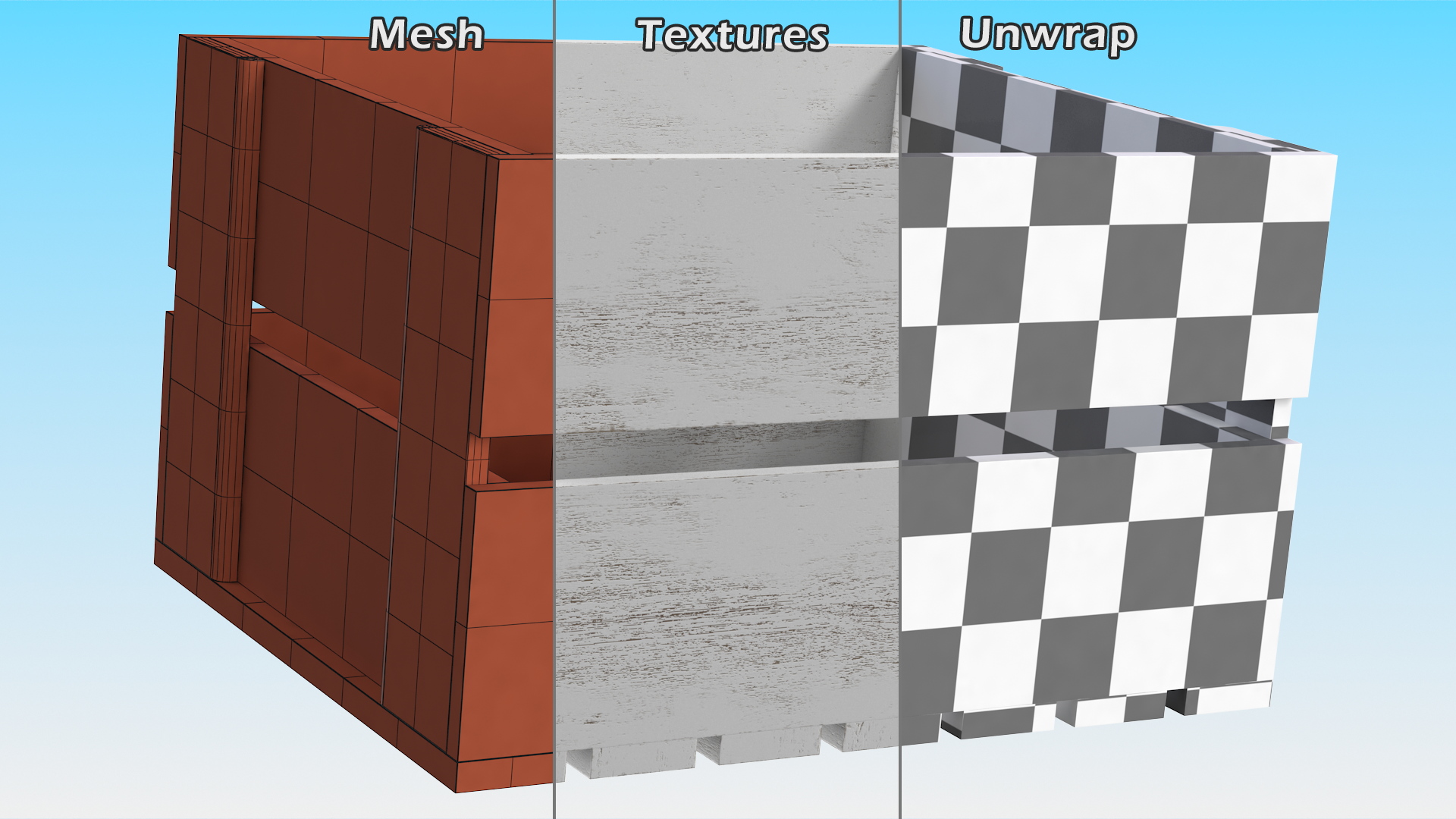 3D White Packaging Large High of Boards