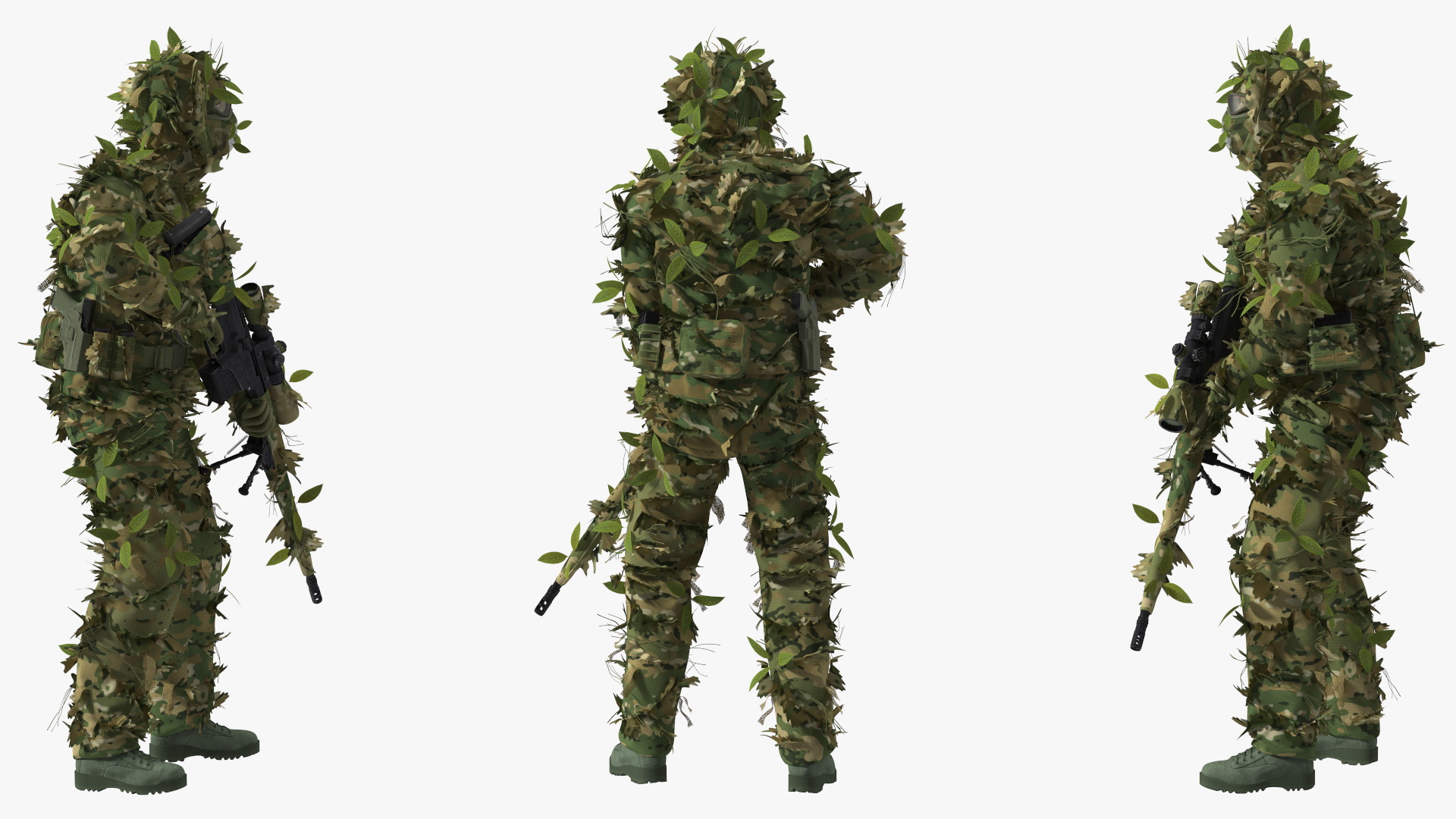 3D Soldier with Rifle model