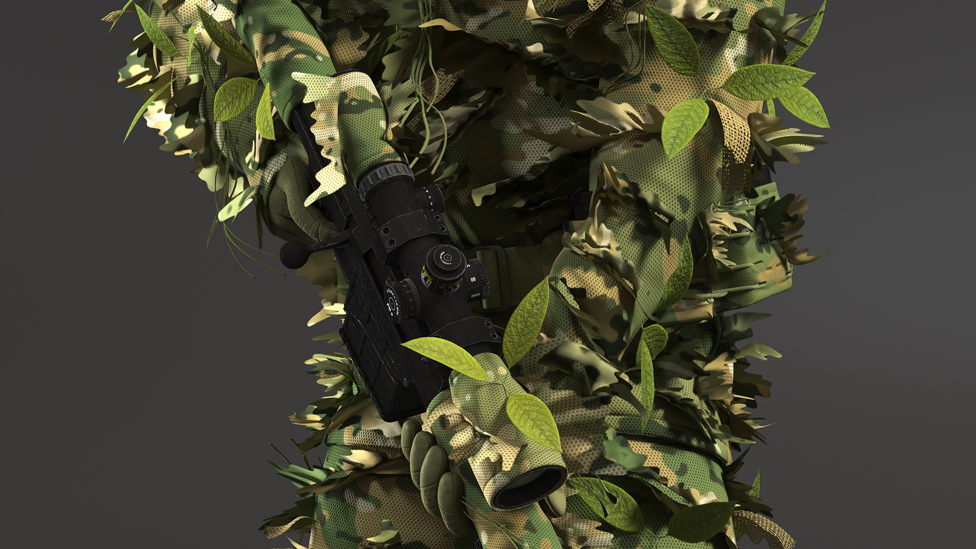 3D Soldier with Rifle model