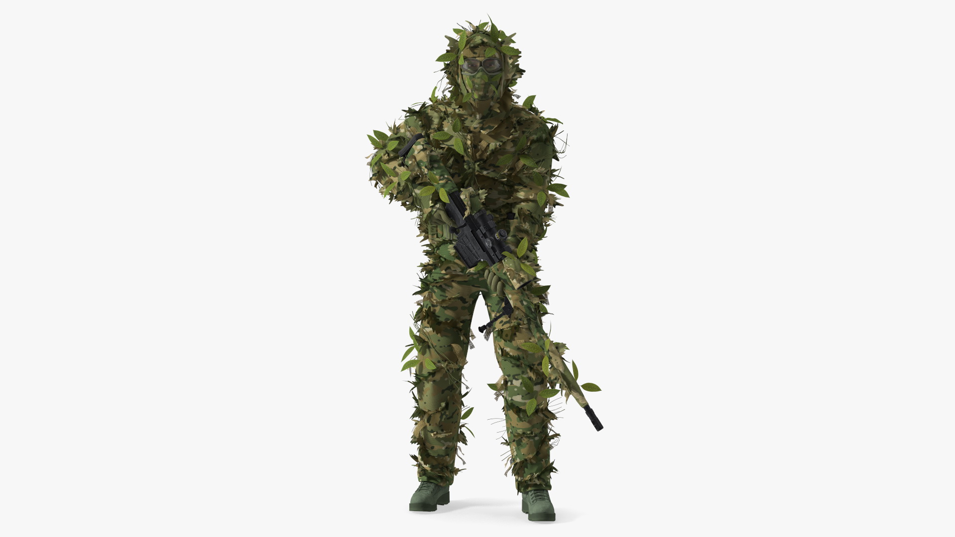 3D Soldier with Rifle model