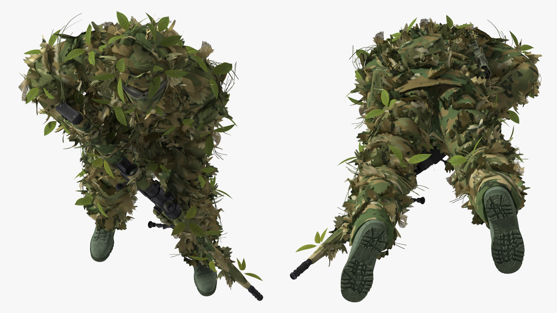 3D Soldier with Rifle model