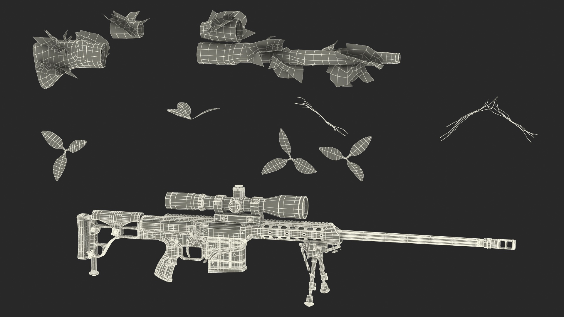 3D Soldier with Rifle model