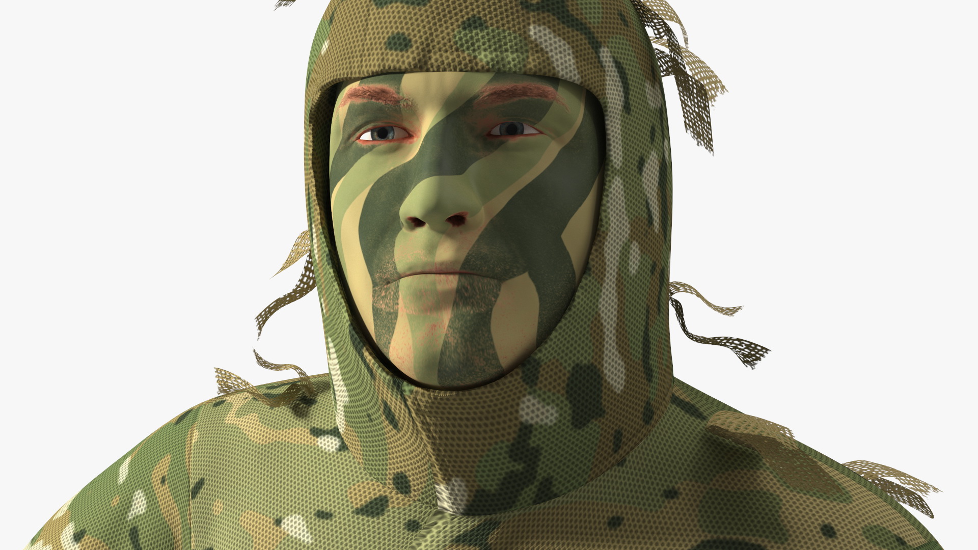 3D Soldier with Rifle model