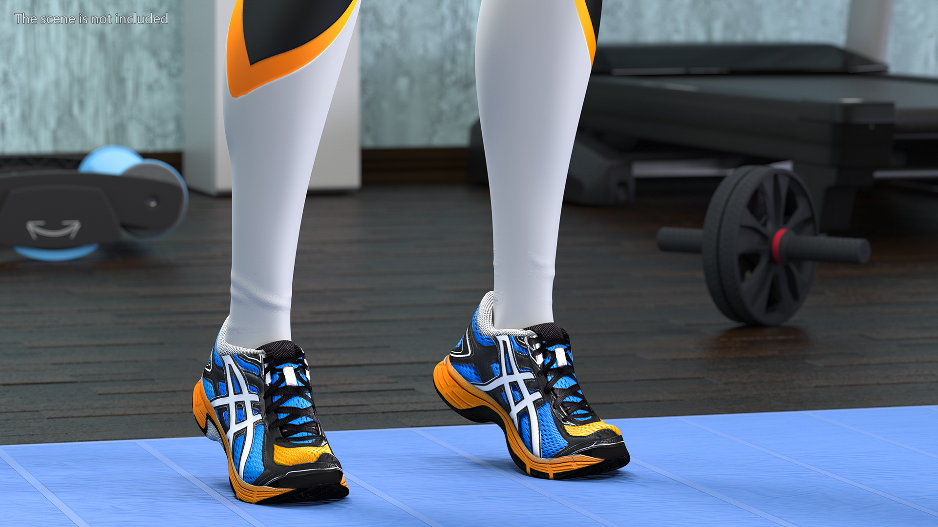 Dark Skin Fitness Woman Standing Pose 3D