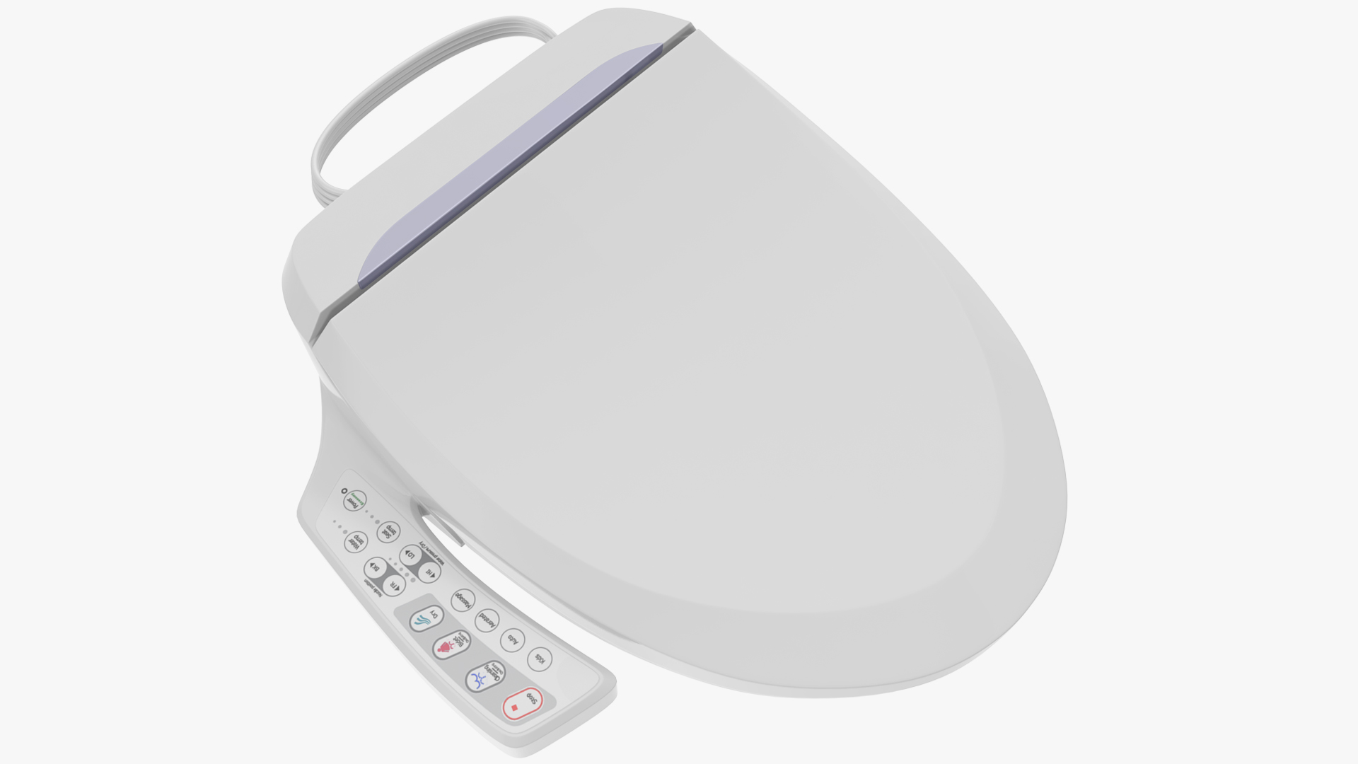 Round Smart Bidet Toilet Seat 3D model