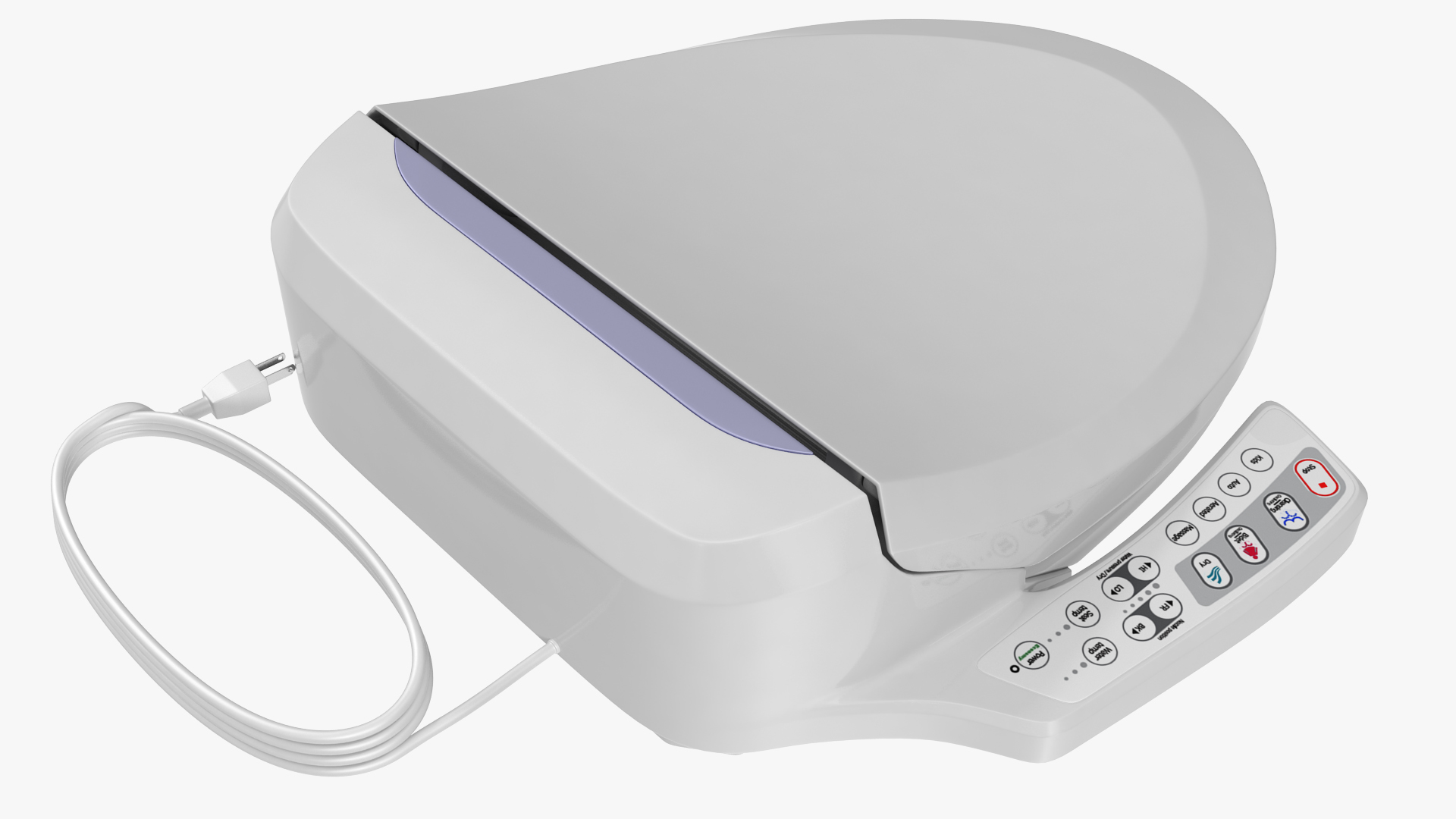 Round Smart Bidet Toilet Seat 3D model