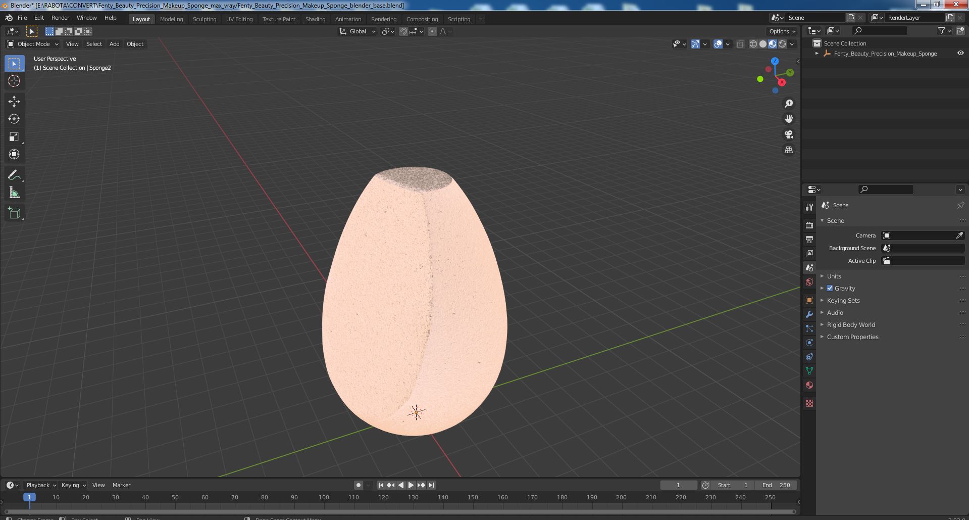 3D Fenty Beauty Precision Makeup Sponge