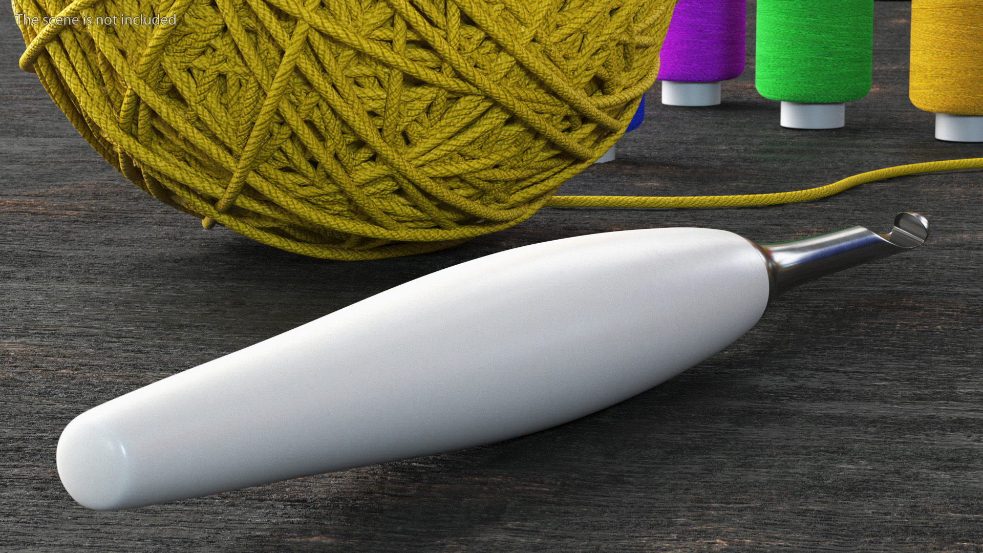 Crochet Hook with Plastic Handle 3D