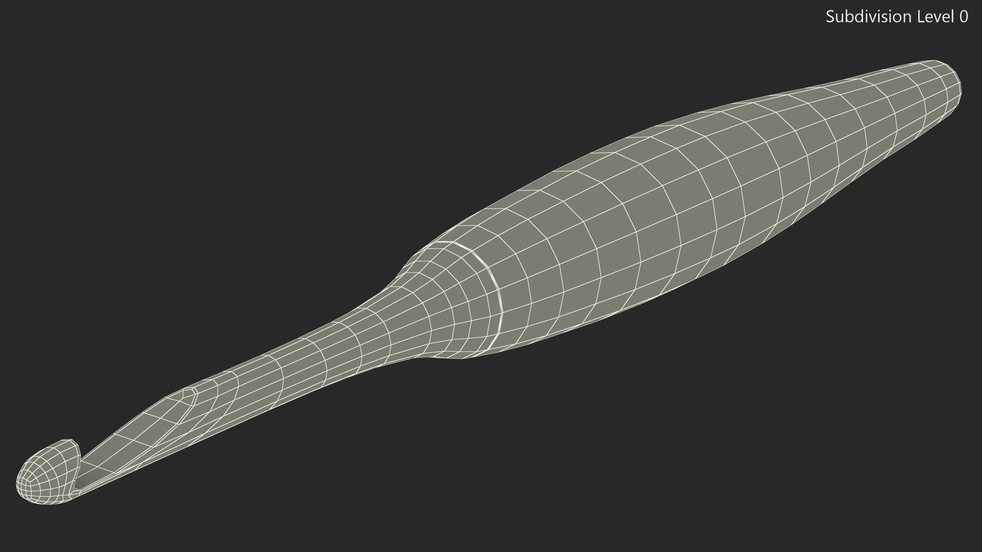 Crochet Hook with Plastic Handle 3D