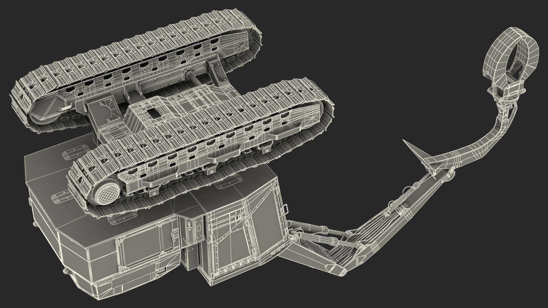 Tigercat 855D Tracked Knuckleboom Loader Rigged 3D