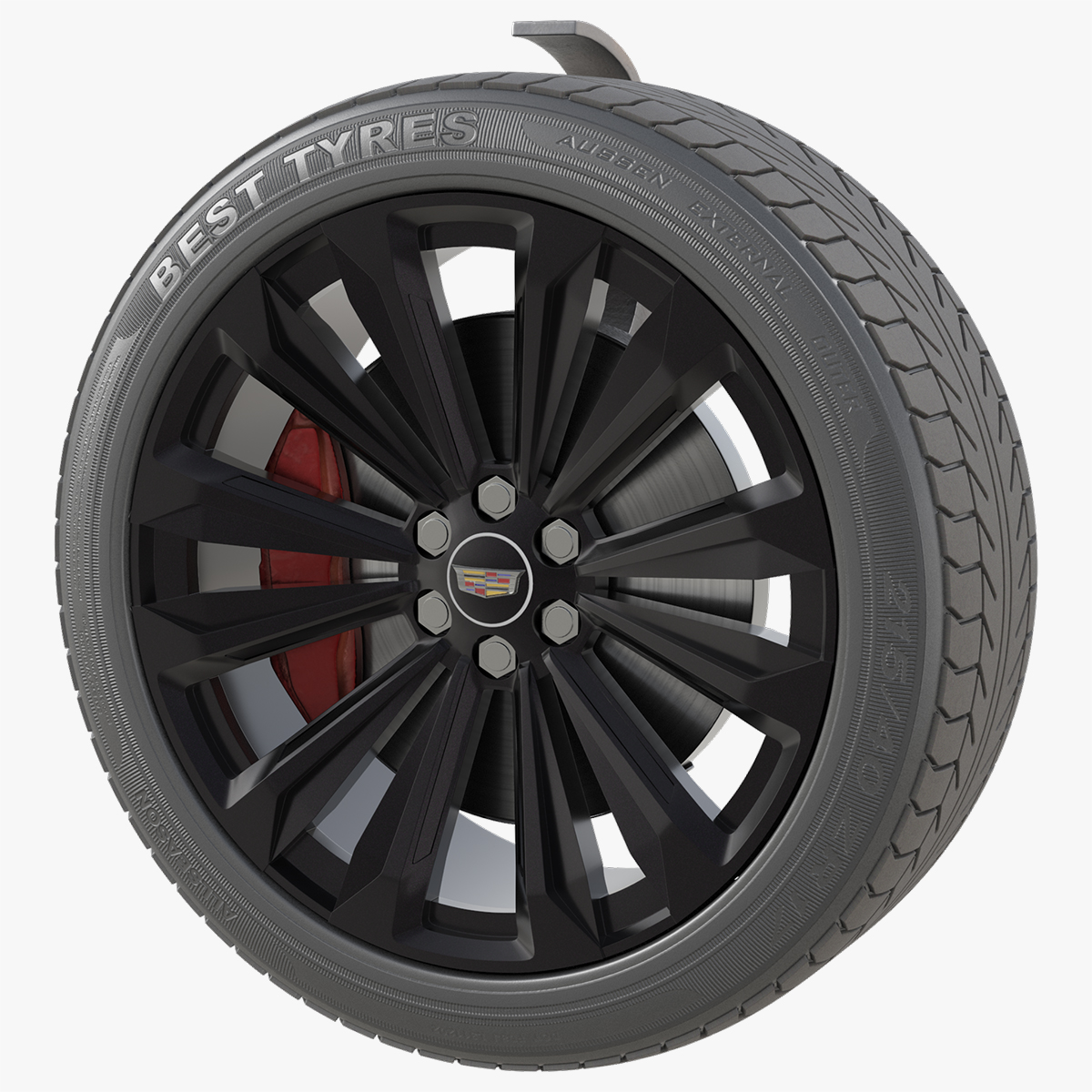 Cadillac Escalade-V Alloy Wheel Black 3D model preview