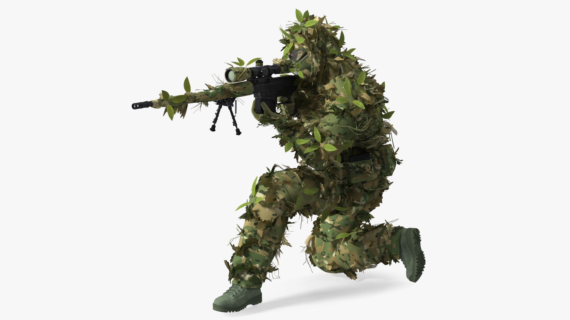 Sniper Kneeling Position 3D model