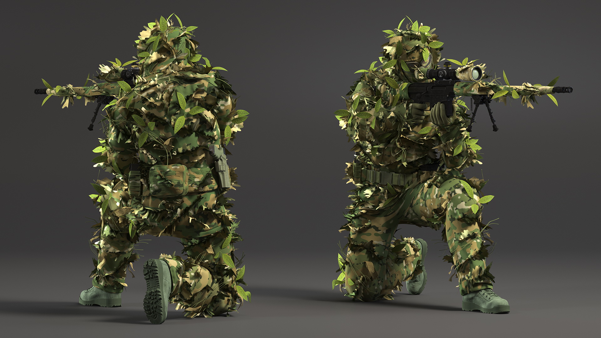 Sniper Kneeling Position 3D model