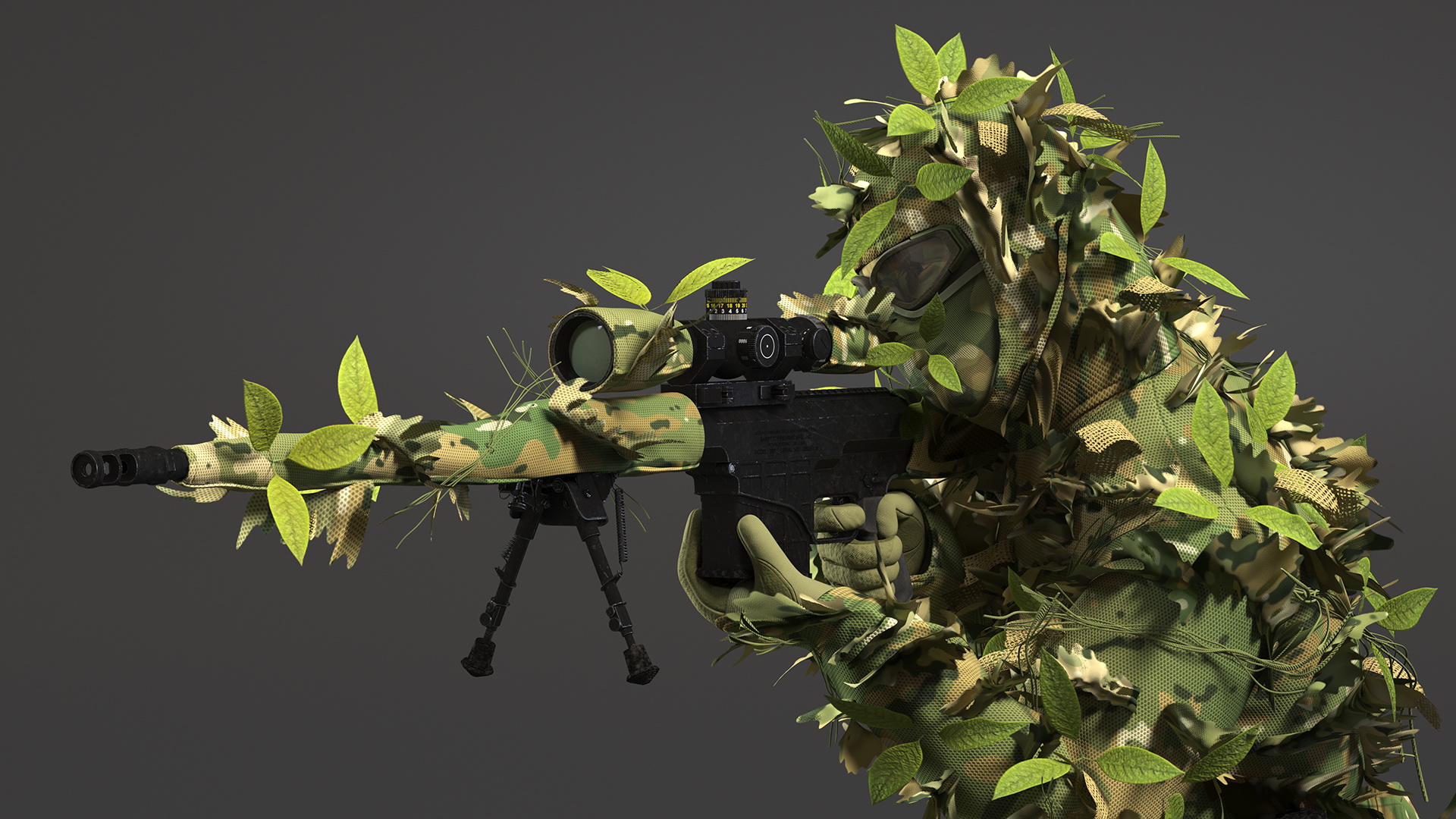 Sniper Kneeling Position 3D model