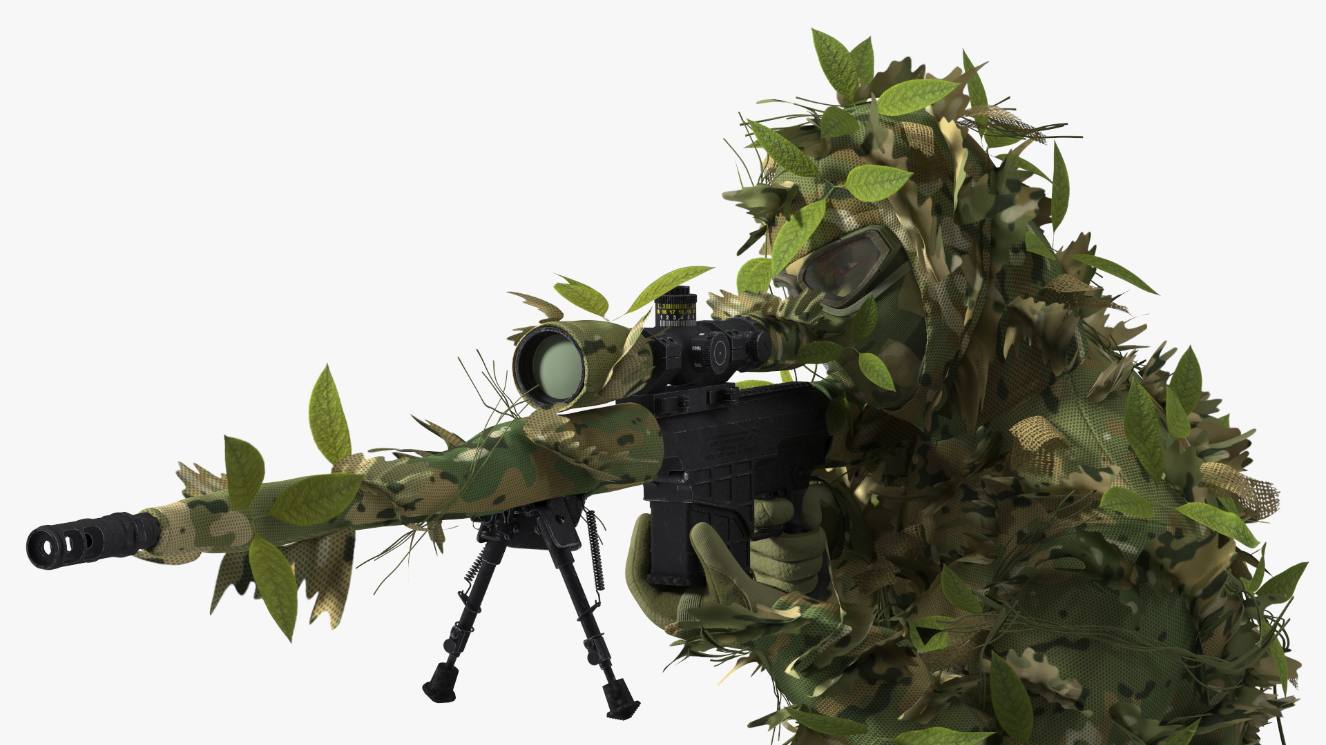 Sniper Kneeling Position 3D model