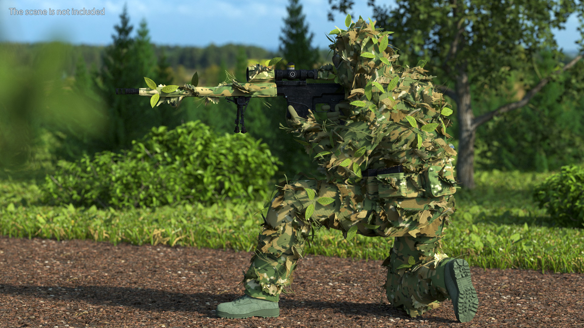 Sniper Kneeling Position 3D model