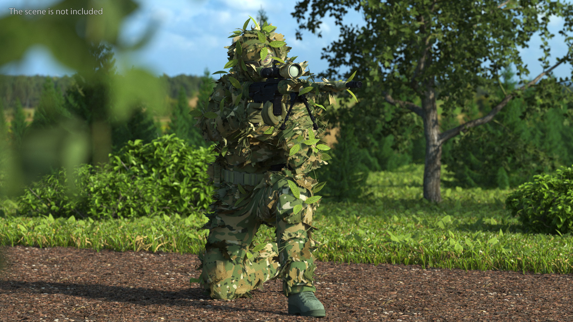 Sniper Kneeling Position 3D model