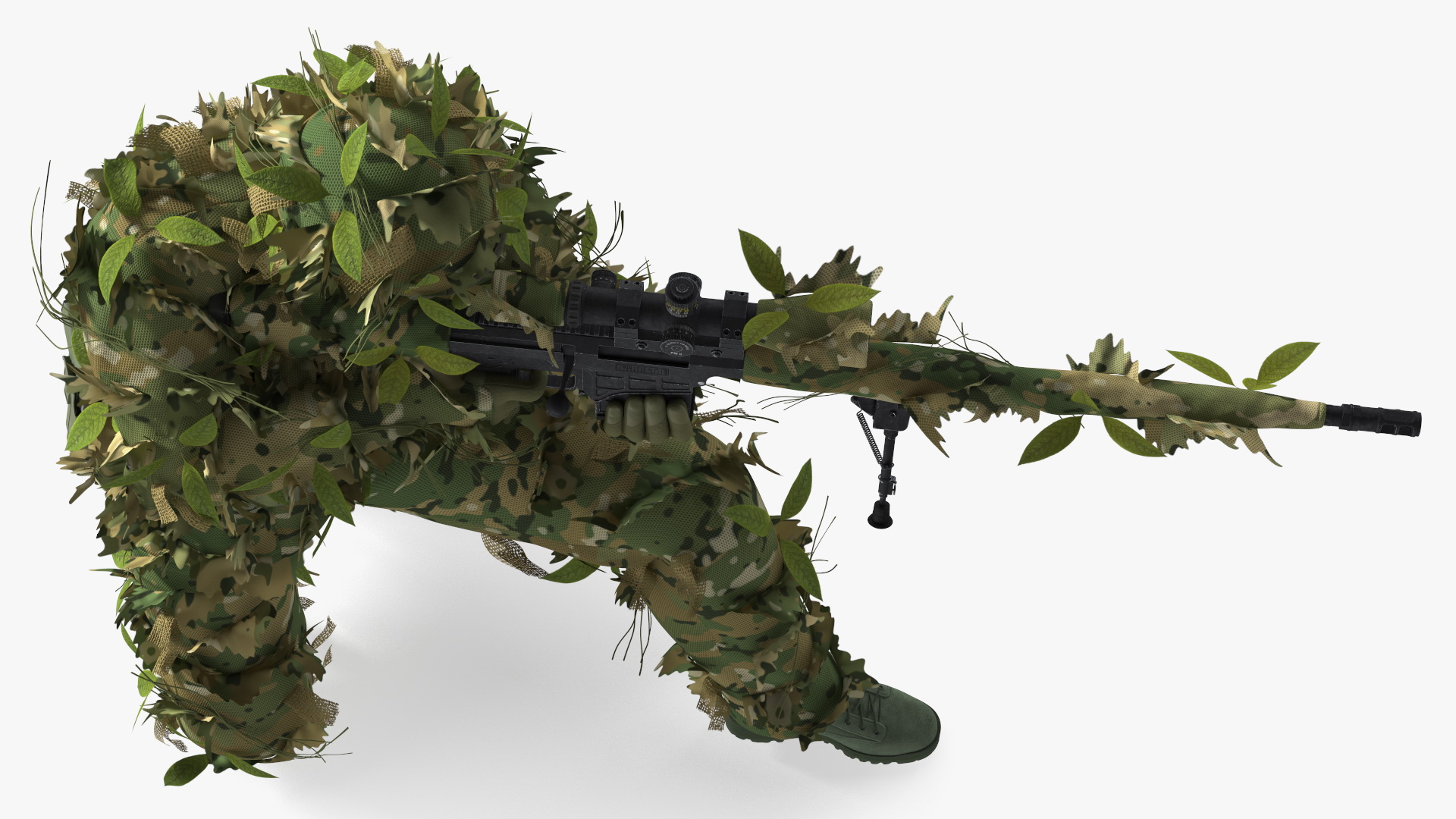 Sniper Kneeling Position 3D model