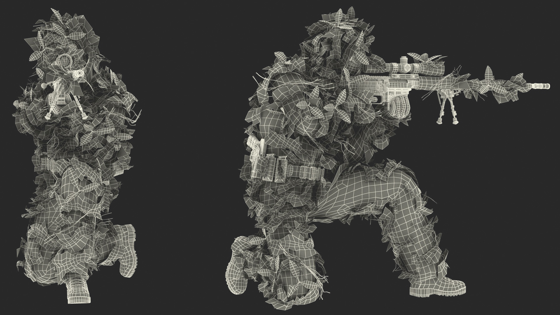 Sniper Kneeling Position 3D model