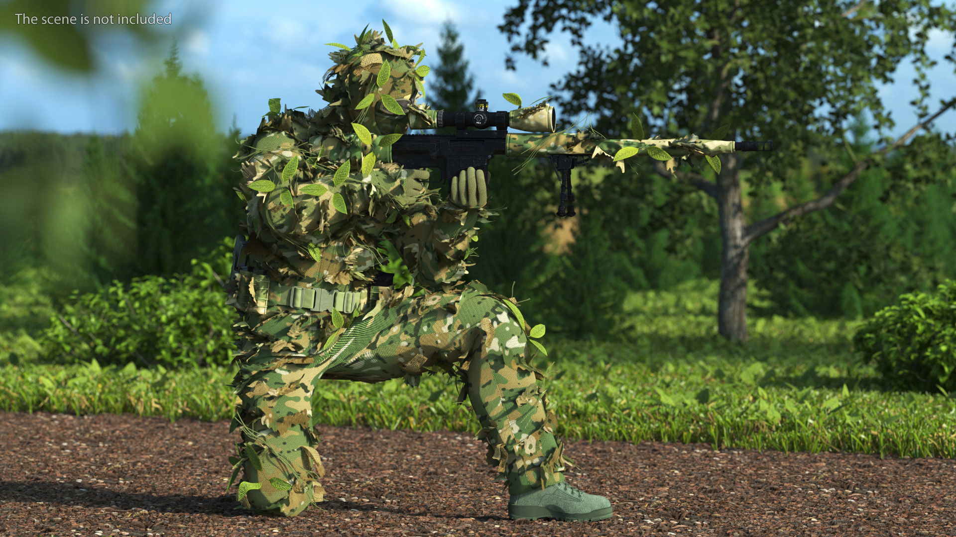Sniper Kneeling Position 3D model