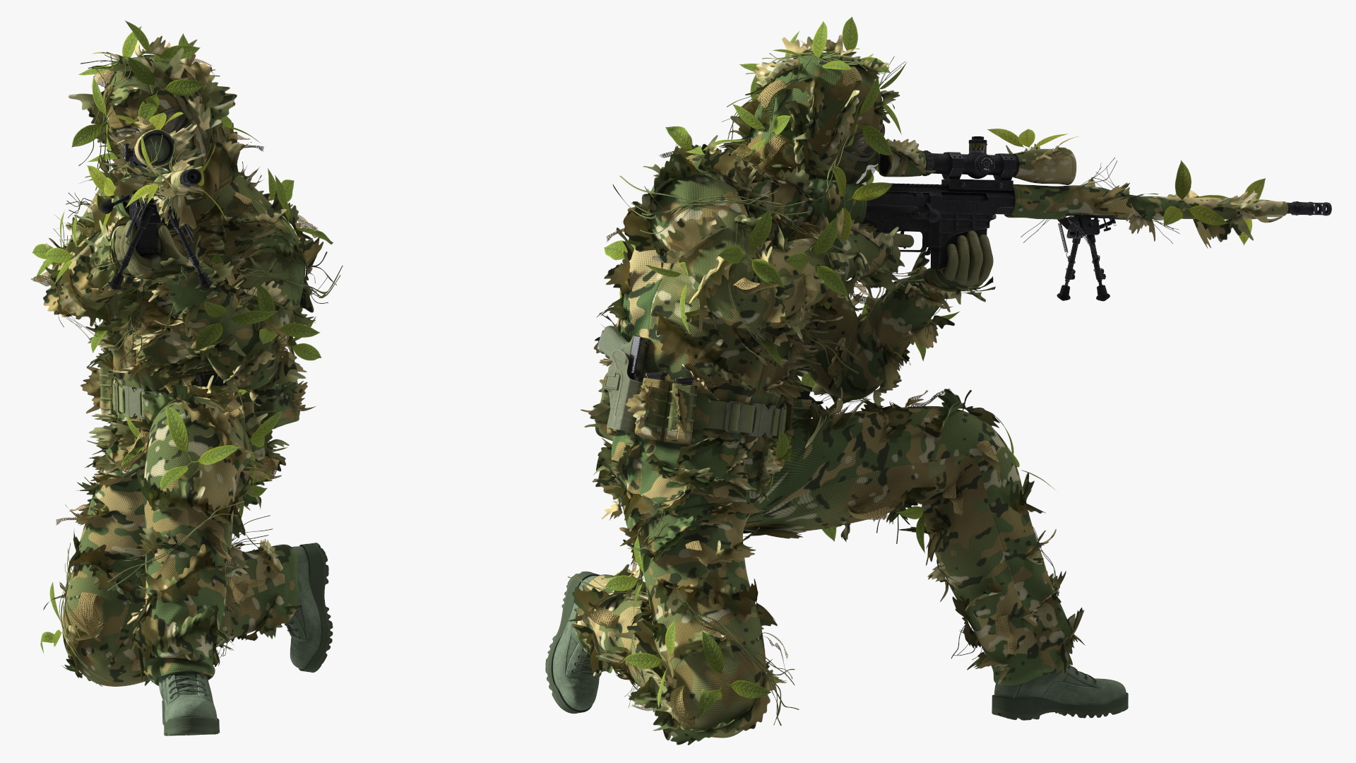 Sniper Kneeling Position 3D model