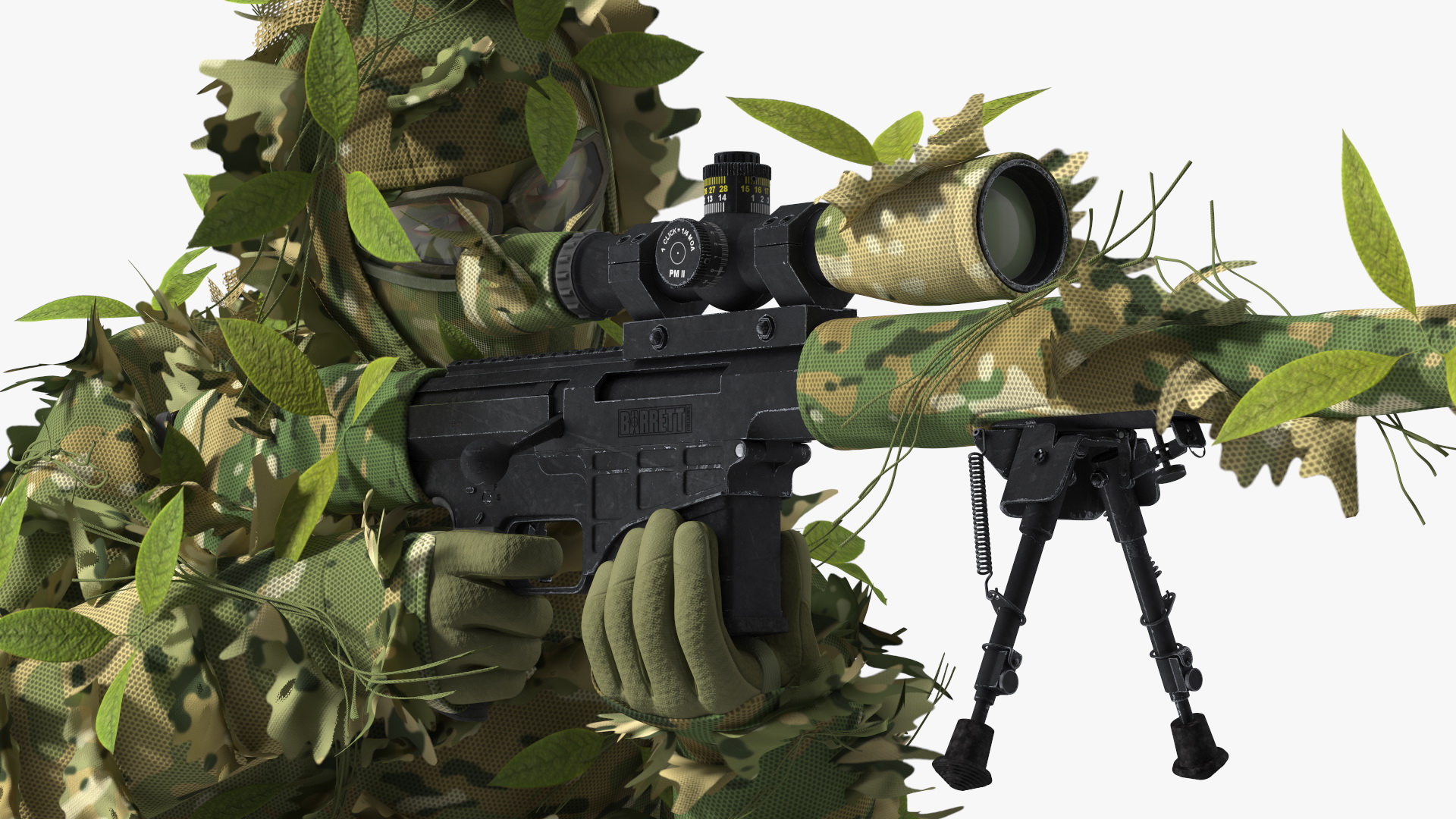 Sniper Kneeling Position 3D model