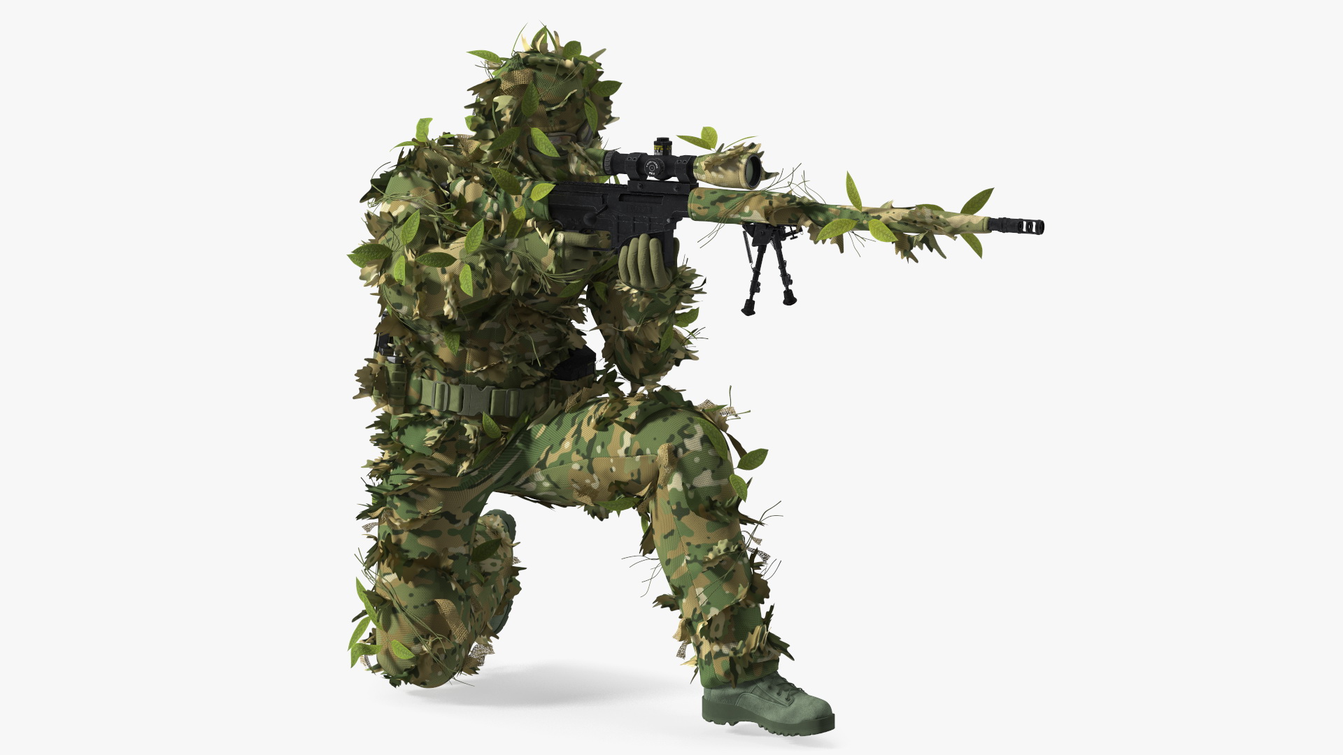 Sniper Kneeling Position 3D model
