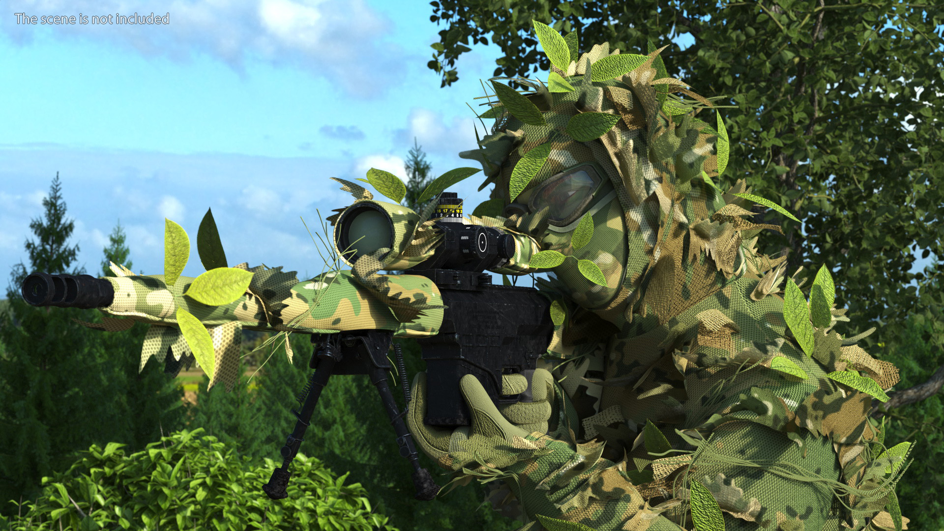 Sniper Kneeling Position 3D model