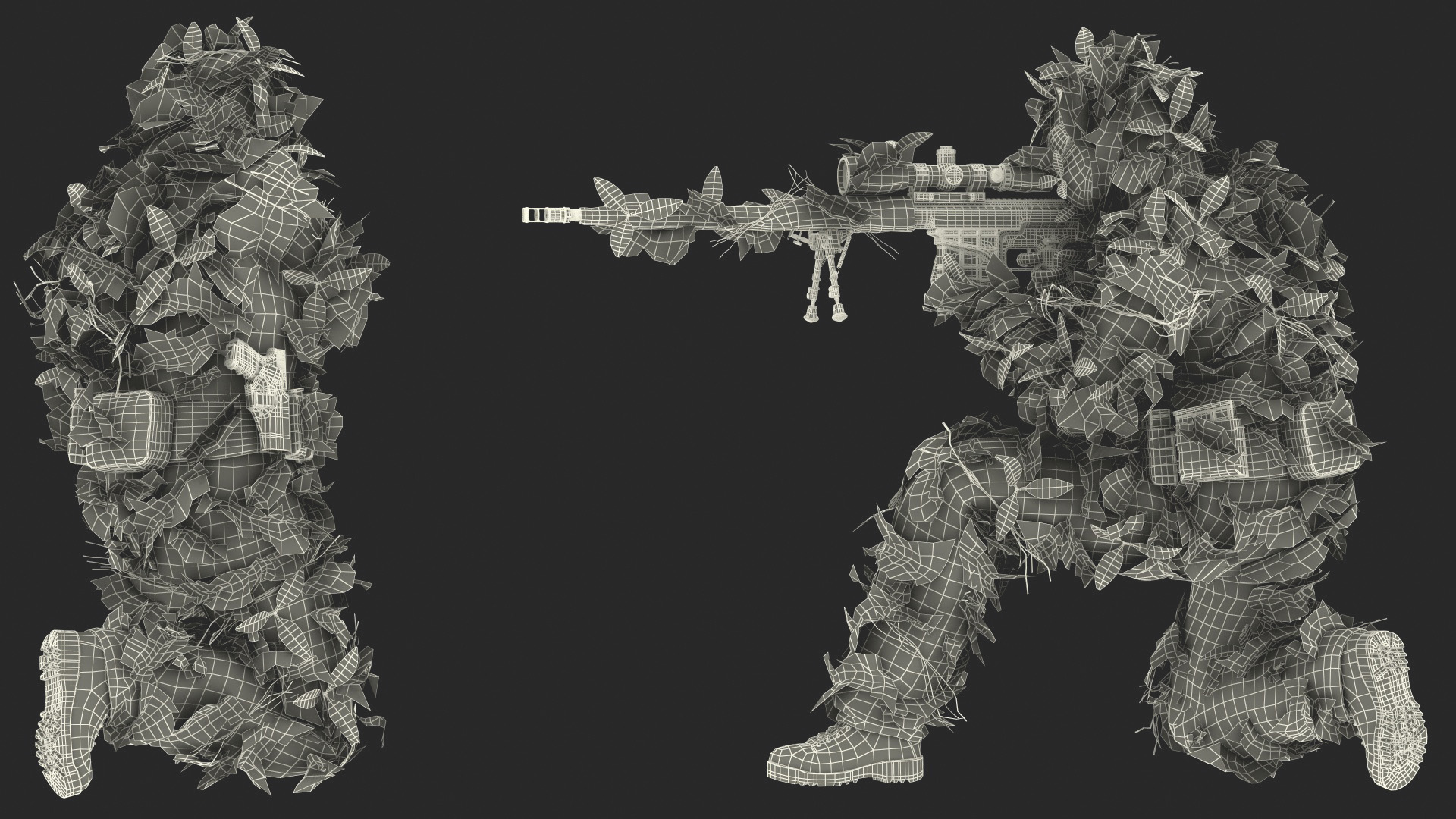 Sniper Kneeling Position 3D model