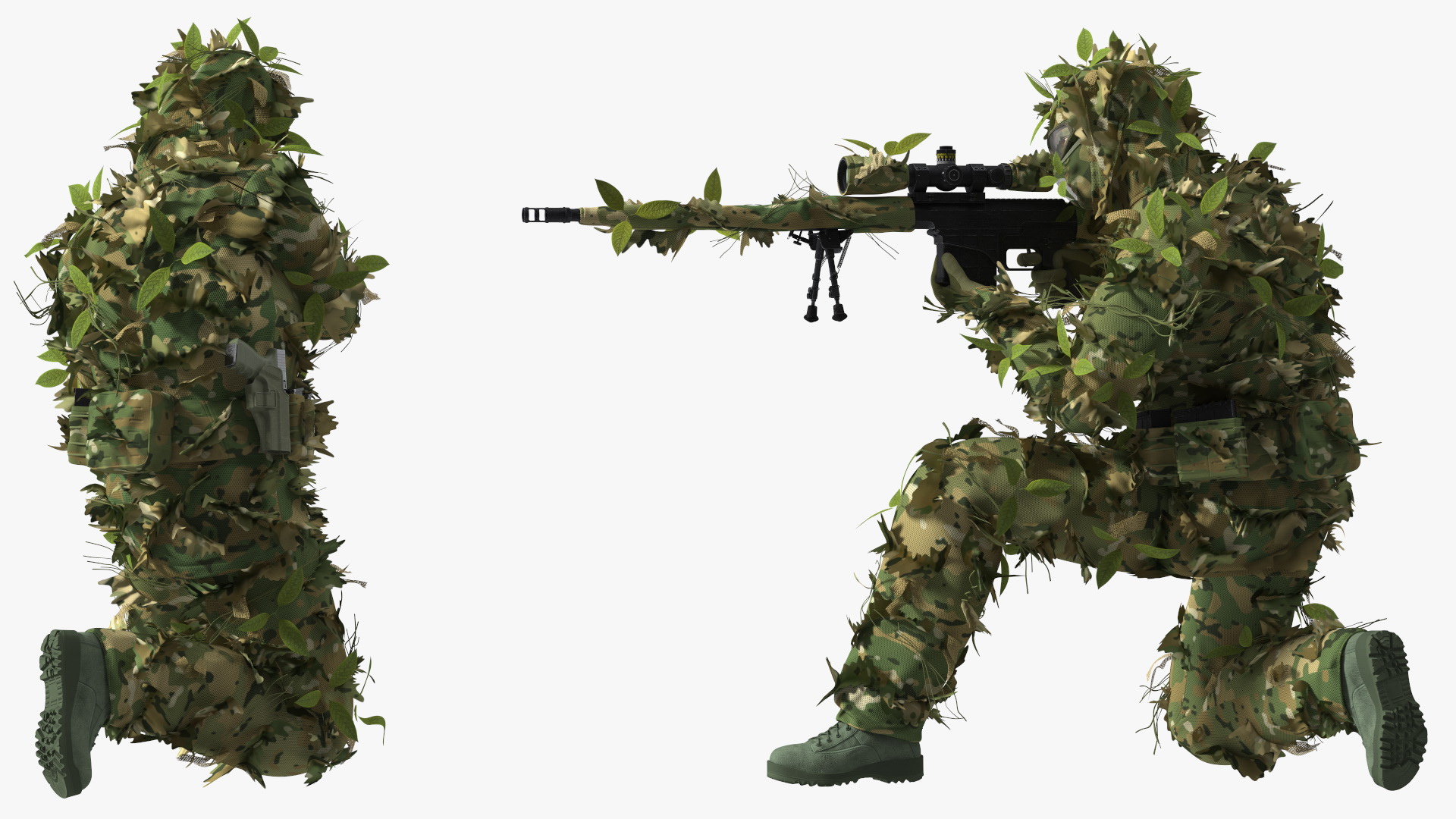 Sniper Kneeling Position 3D model