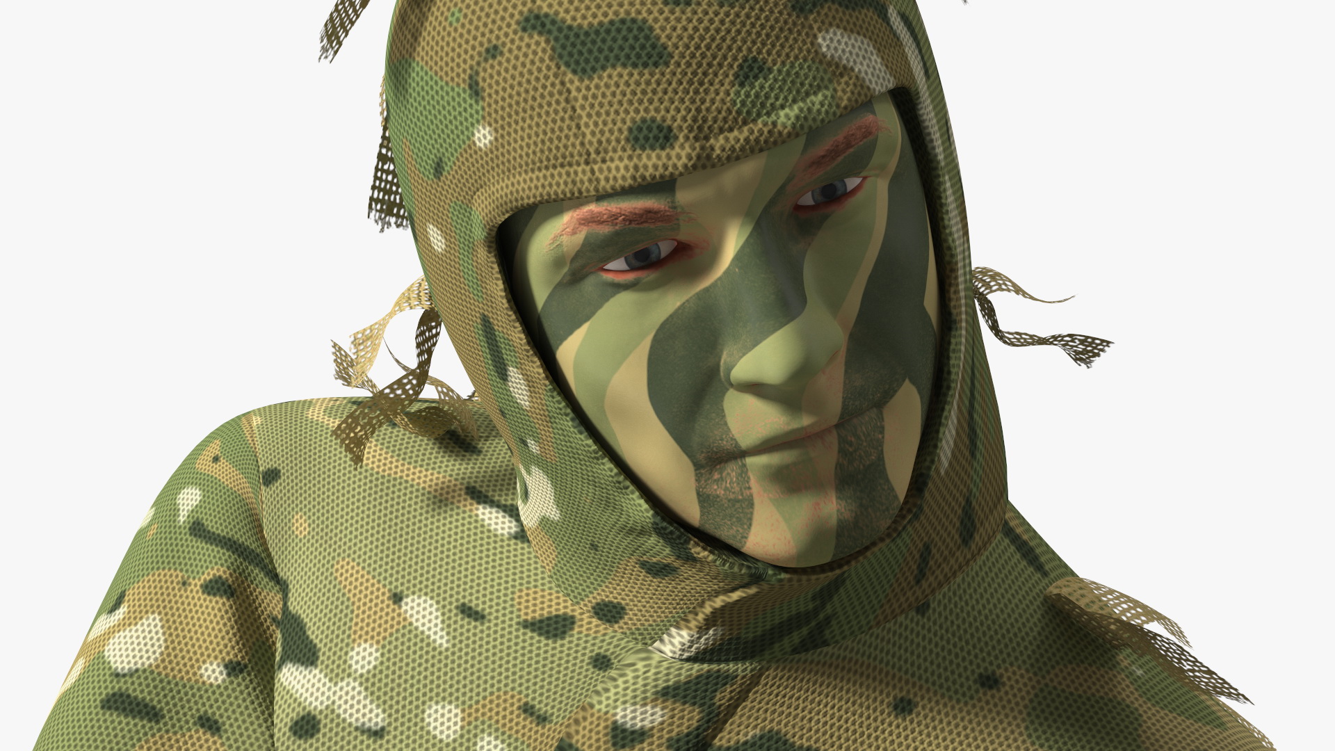 Sniper Kneeling Position 3D model