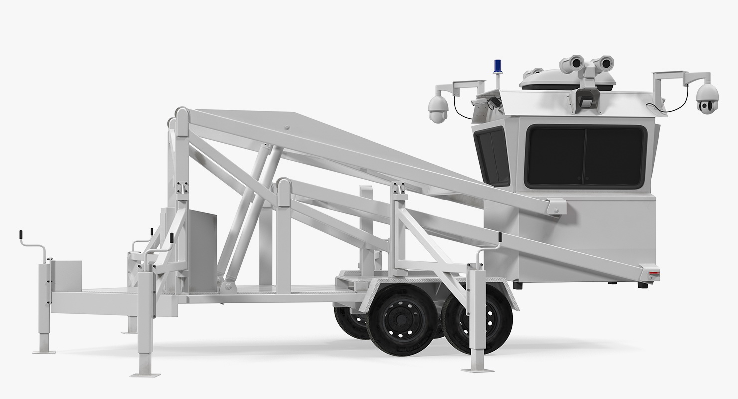 3D Mobile Skywatch Tower Folded model