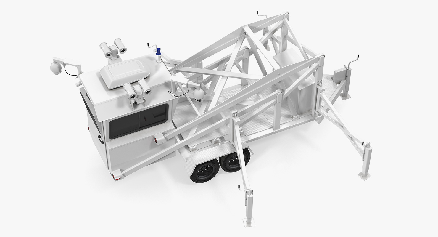 3D Mobile Skywatch Tower Folded model