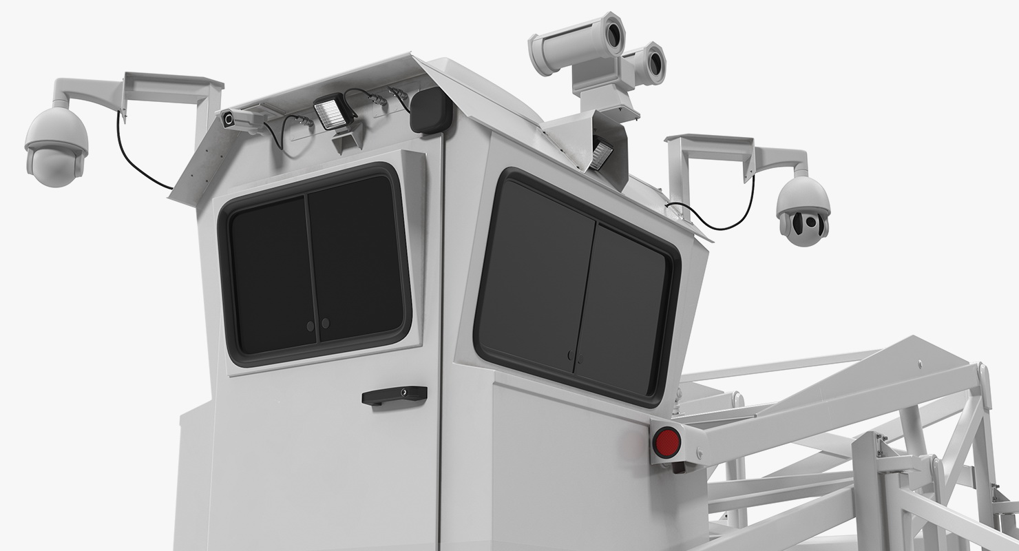 3D Mobile Skywatch Tower Folded model