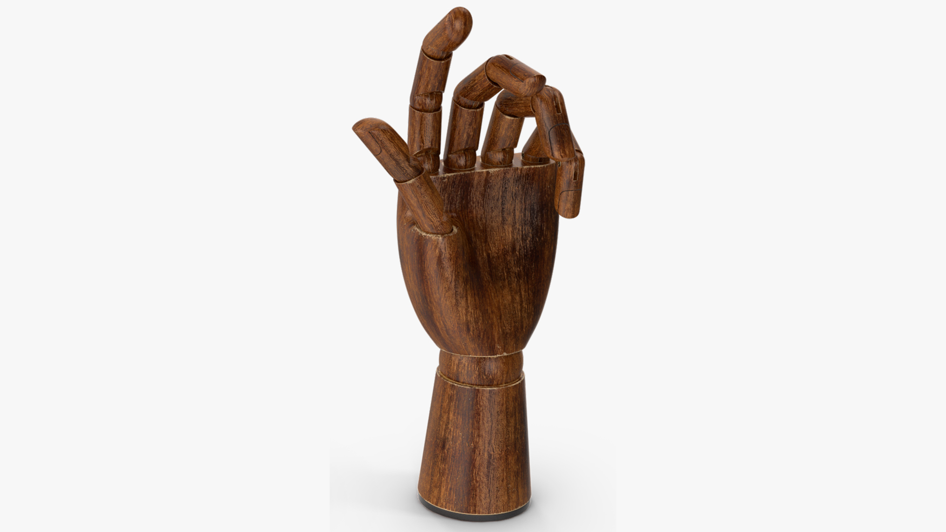 3D model Dark Wood Hand Rigged for Cinema 4D