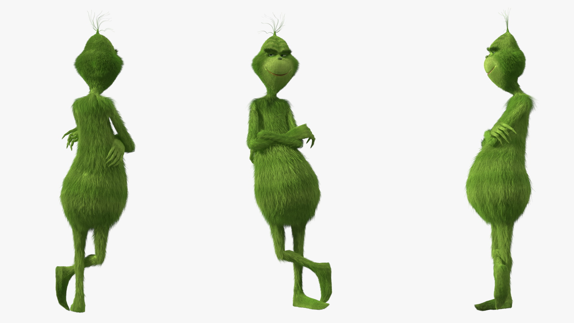 Cartoon Grinch Stole Christmas with Fur 3D model