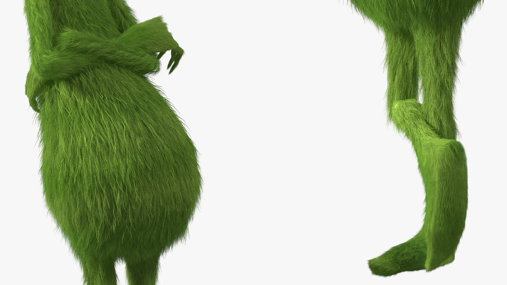 Cartoon Grinch Stole Christmas with Fur 3D model