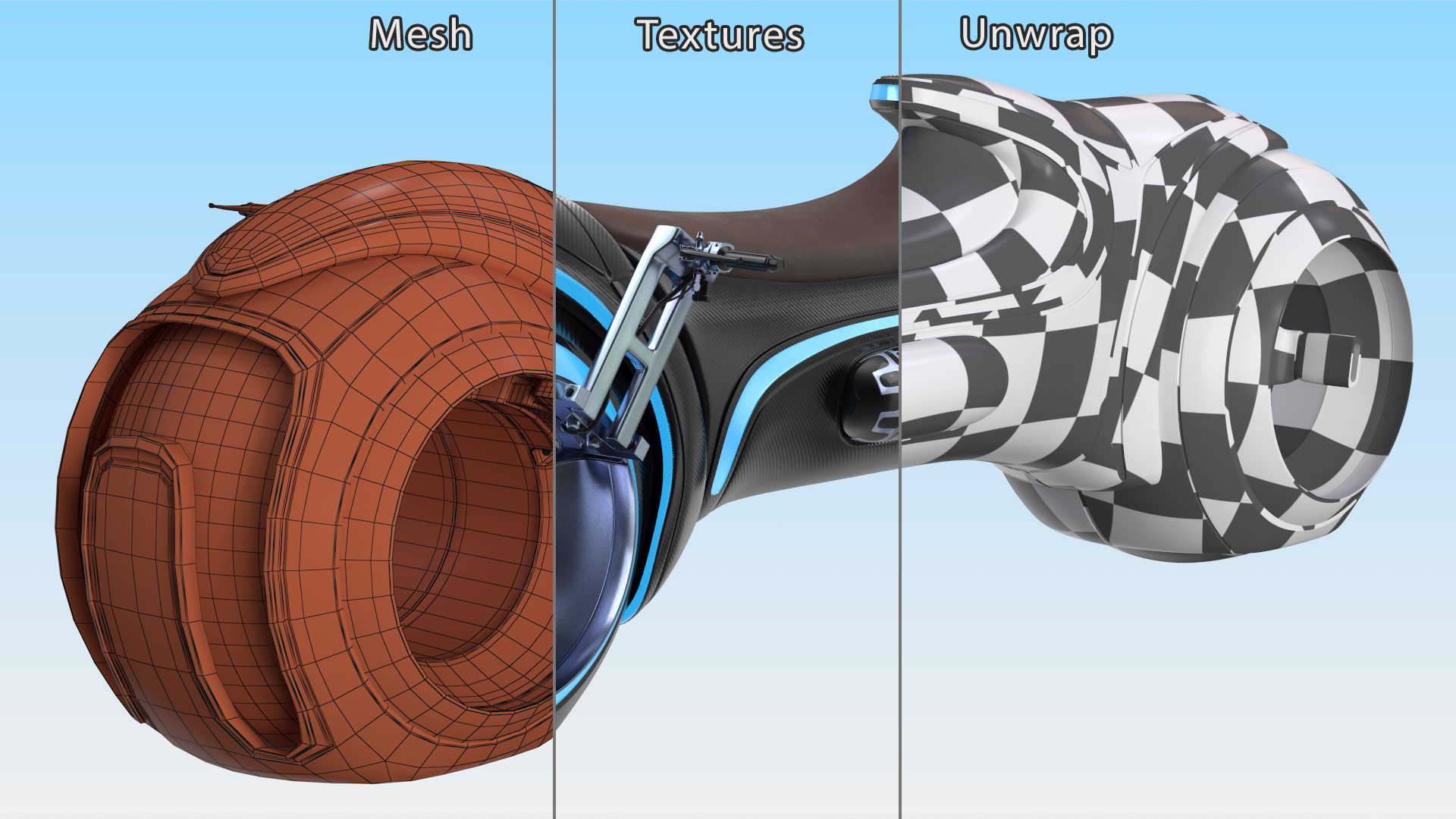 3D Futuristic Motorcycle