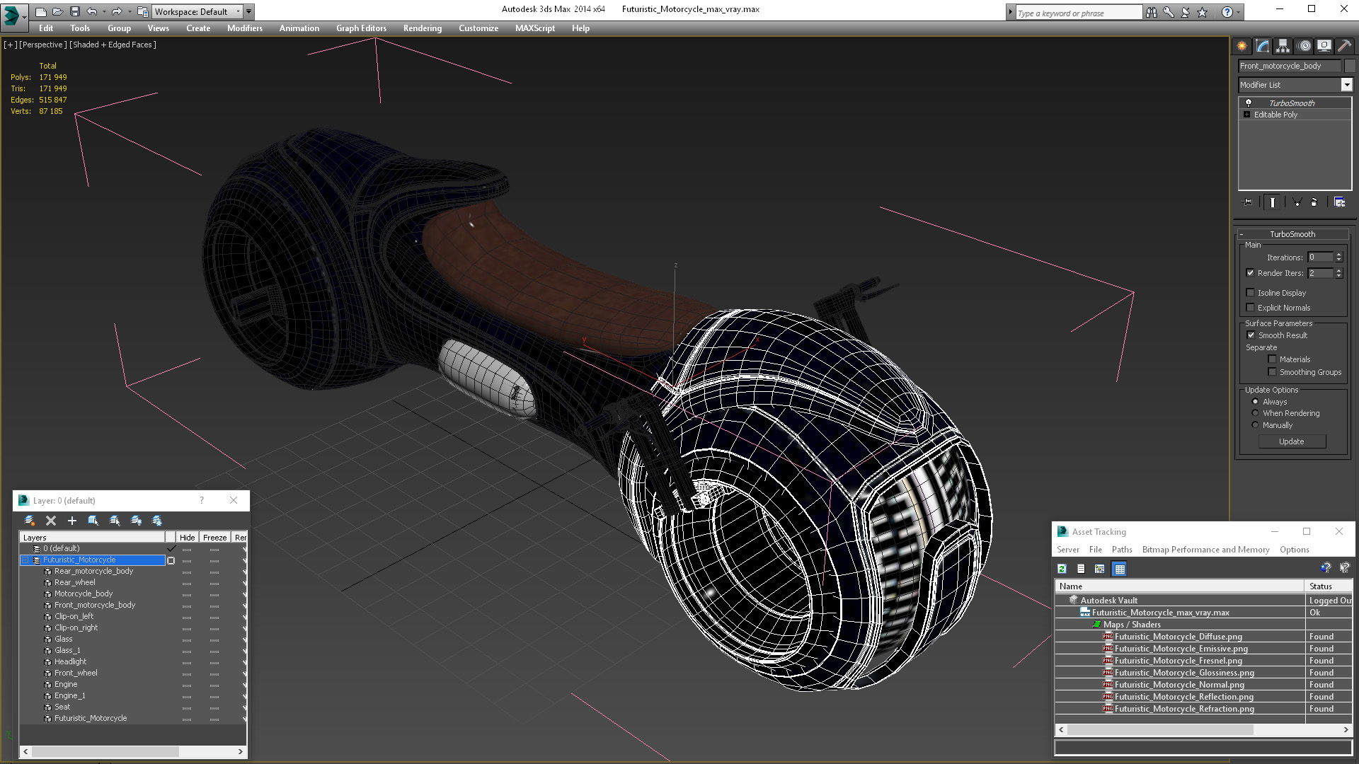 3D Futuristic Motorcycle