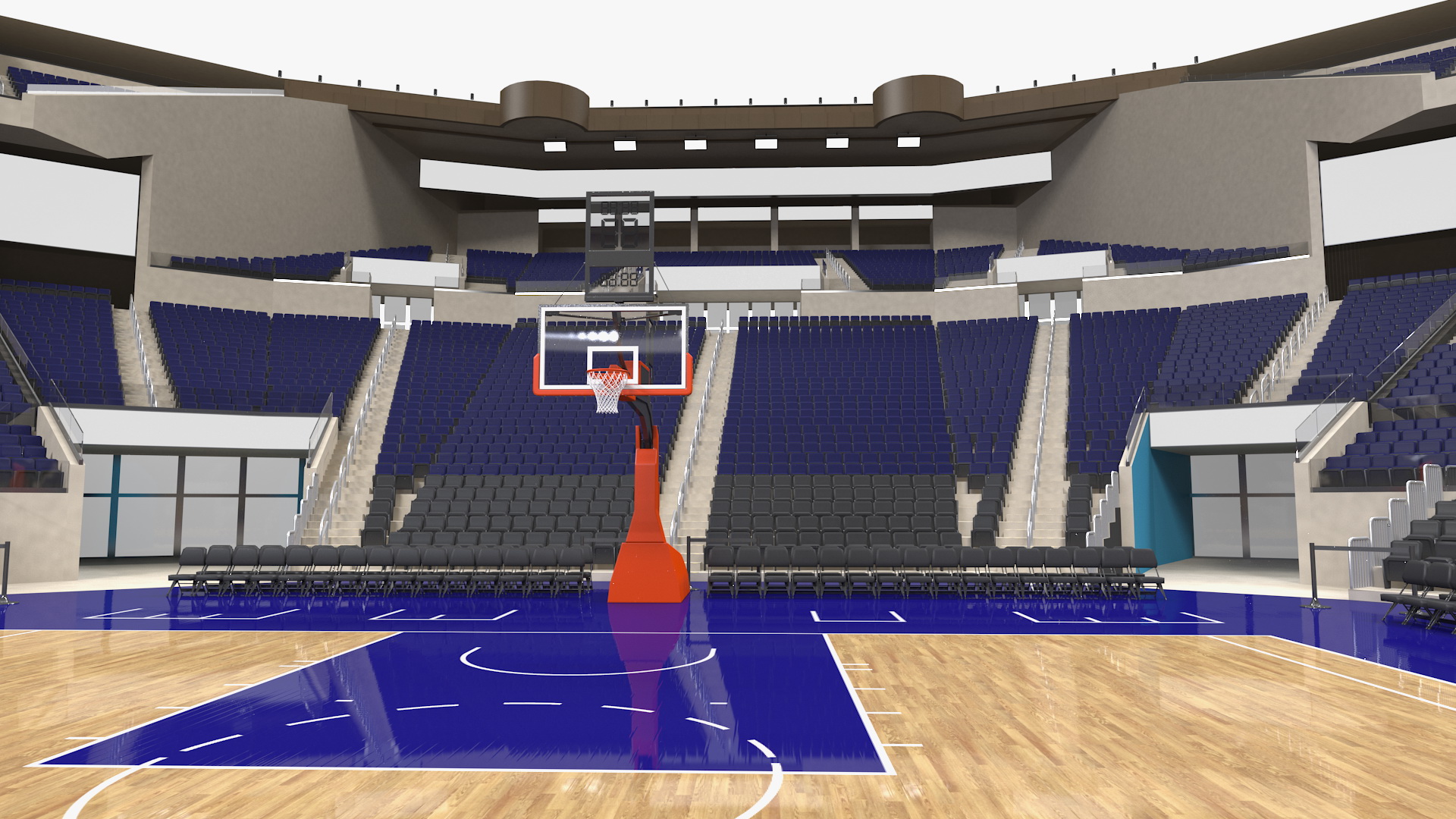3D Basketball Indoor Arena model