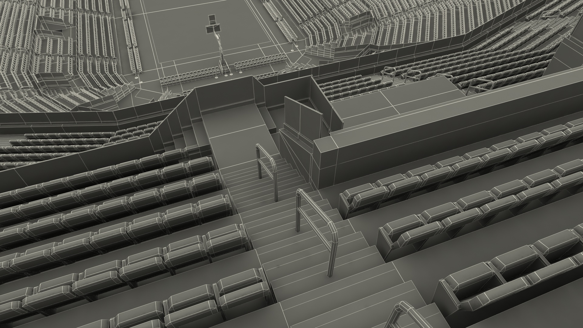3D Basketball Indoor Arena model