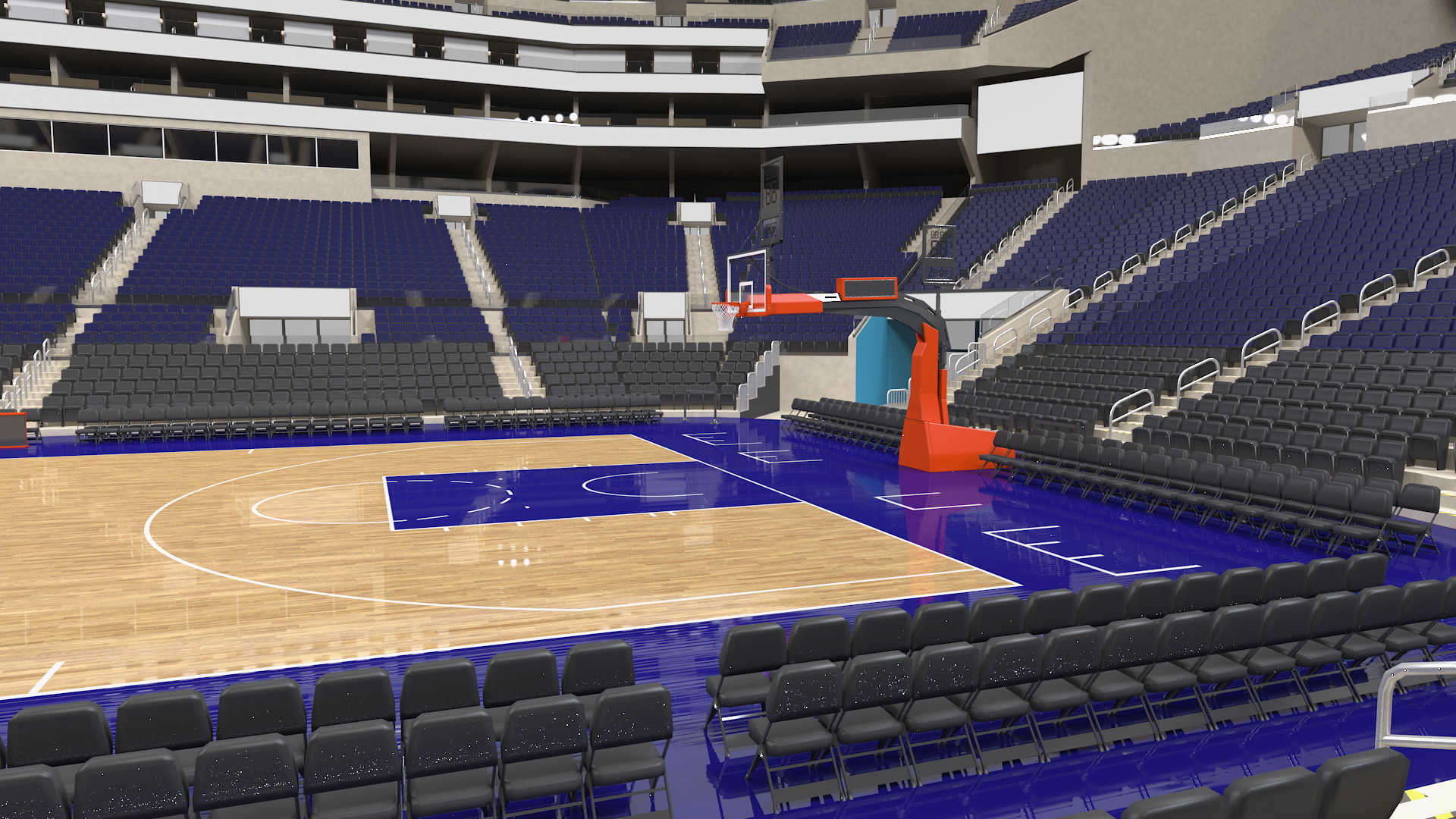 3D Basketball Indoor Arena model