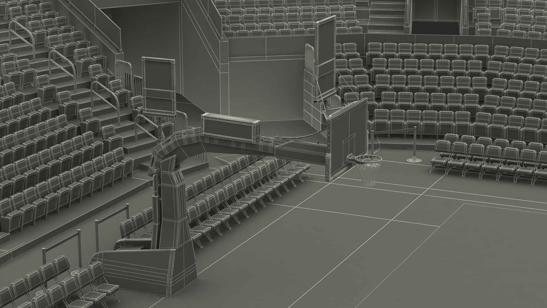 3D Basketball Indoor Arena model
