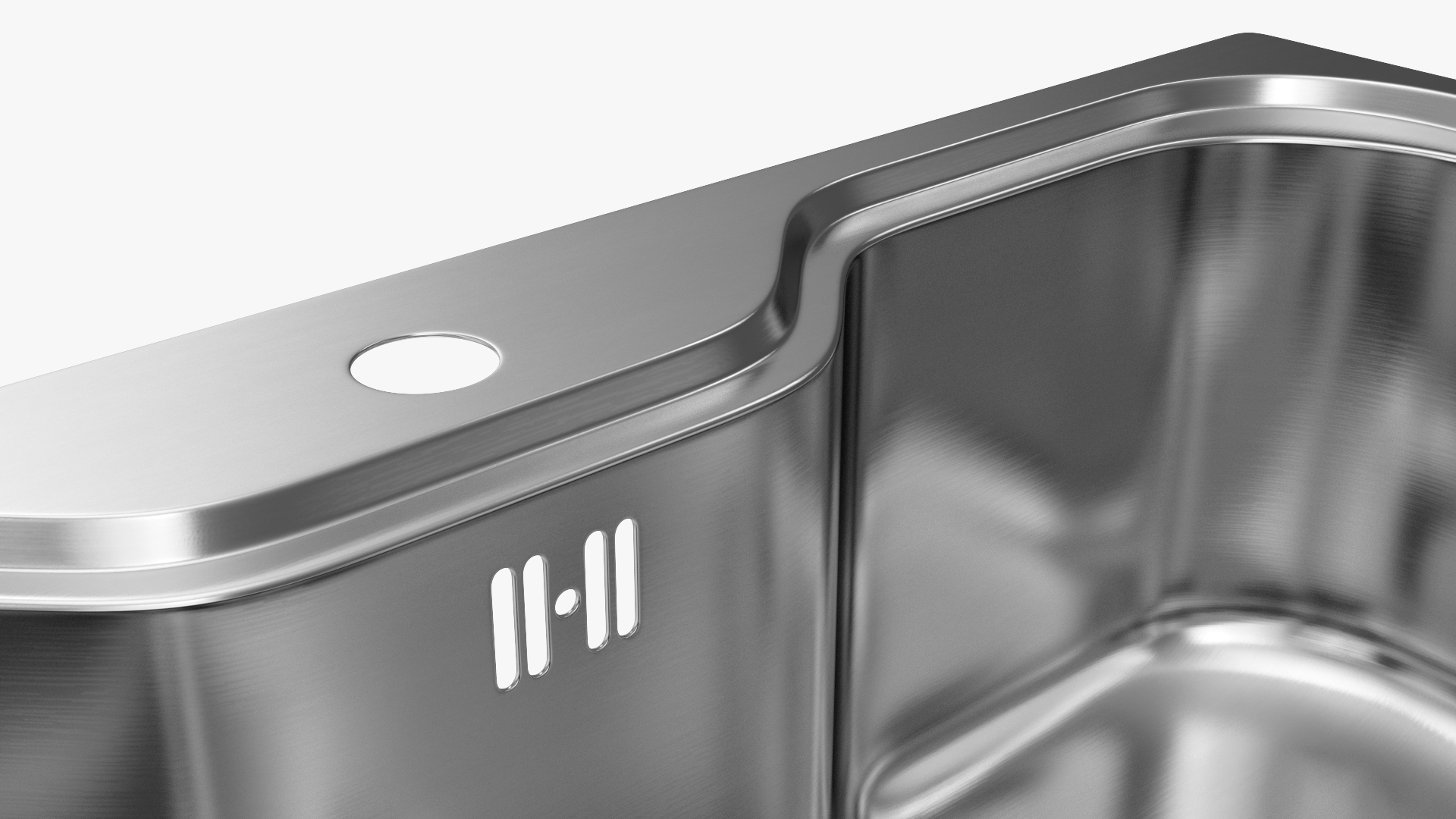 3D Wide Single Bowl Stainless Steel Inset Sink model