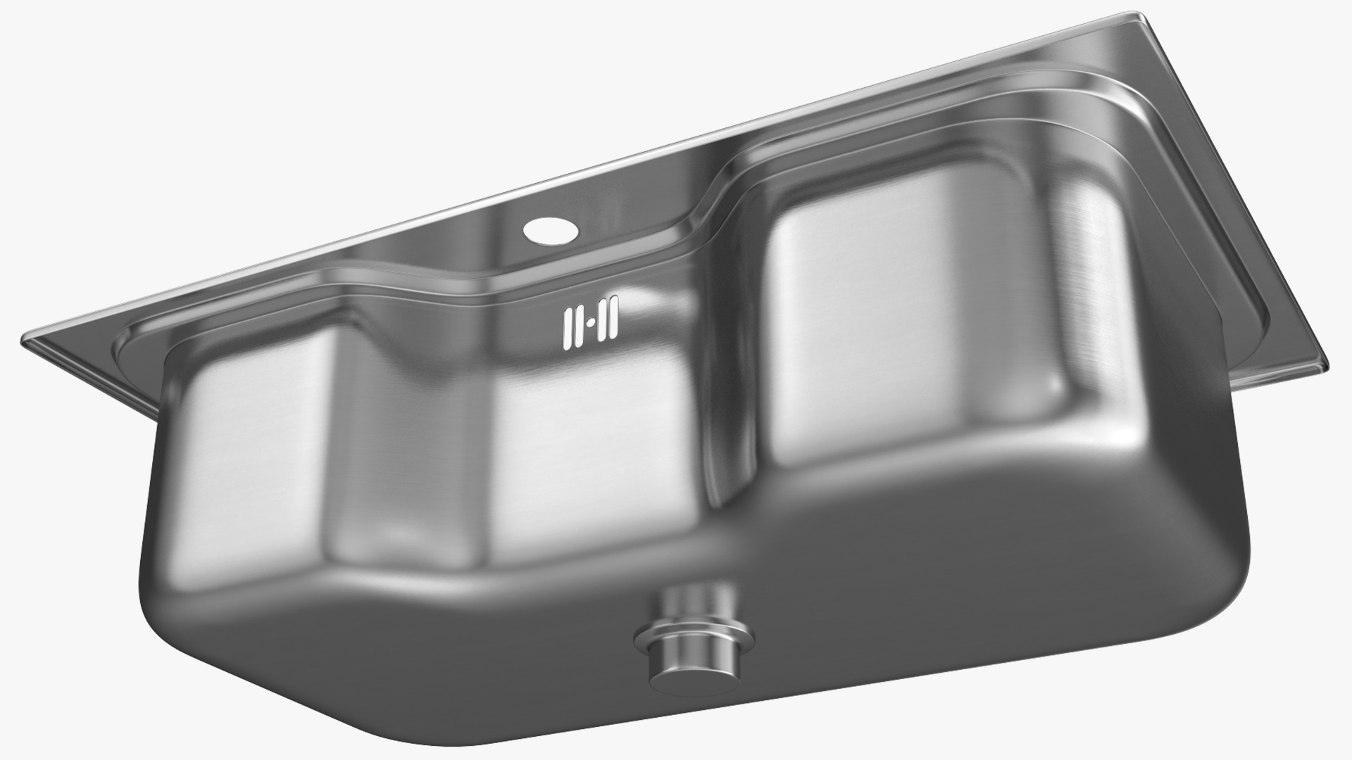 3D Wide Single Bowl Stainless Steel Inset Sink model